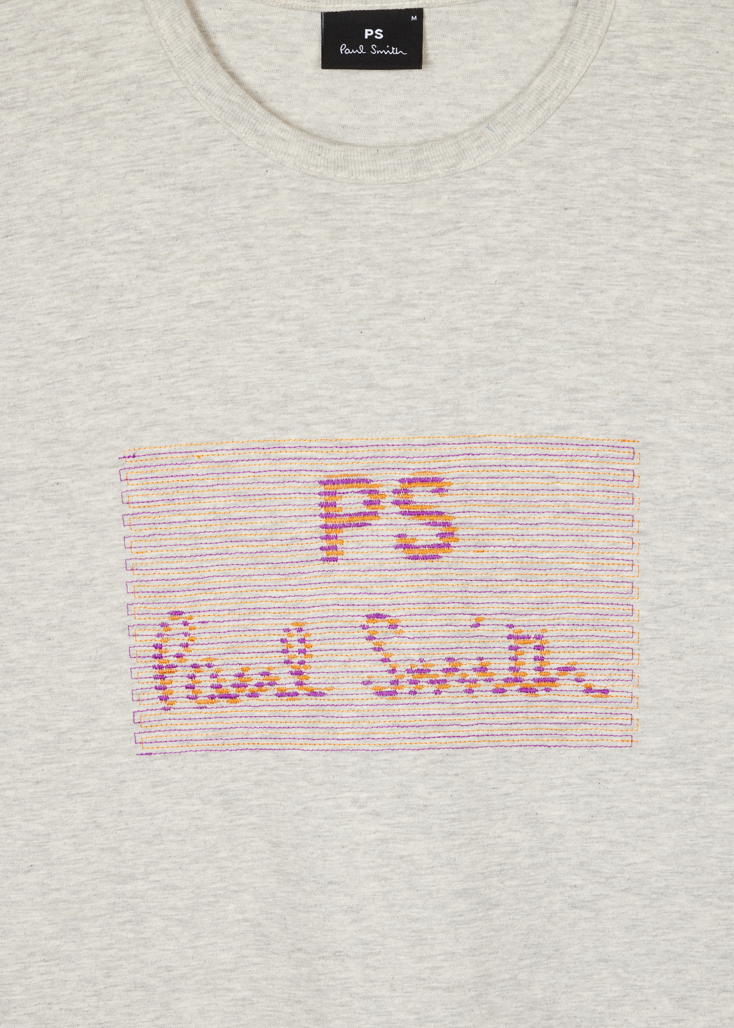 White Cotton 'Stripe Logo' T-Shirt