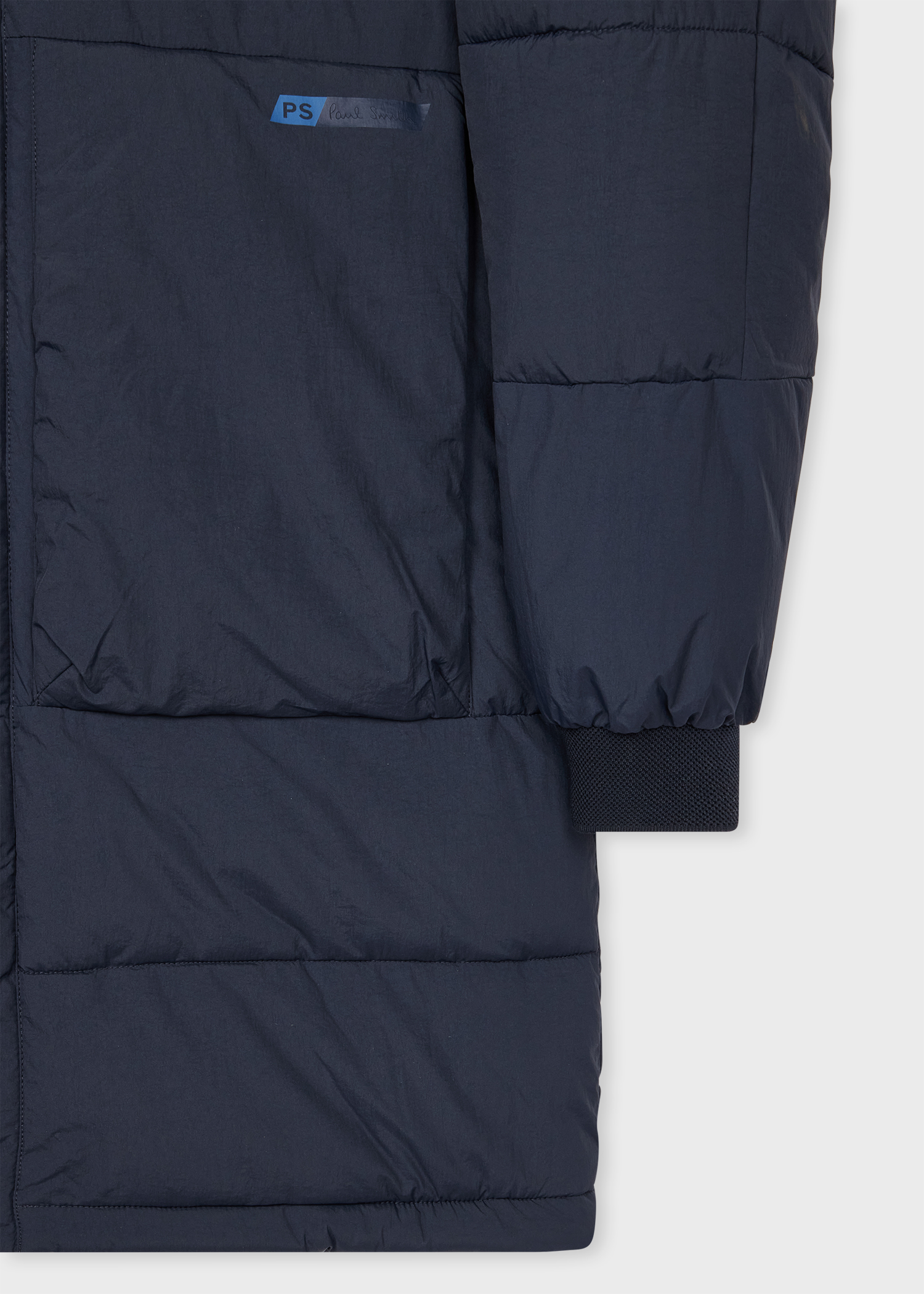 Recycled-Nylon Long Wadded Coat