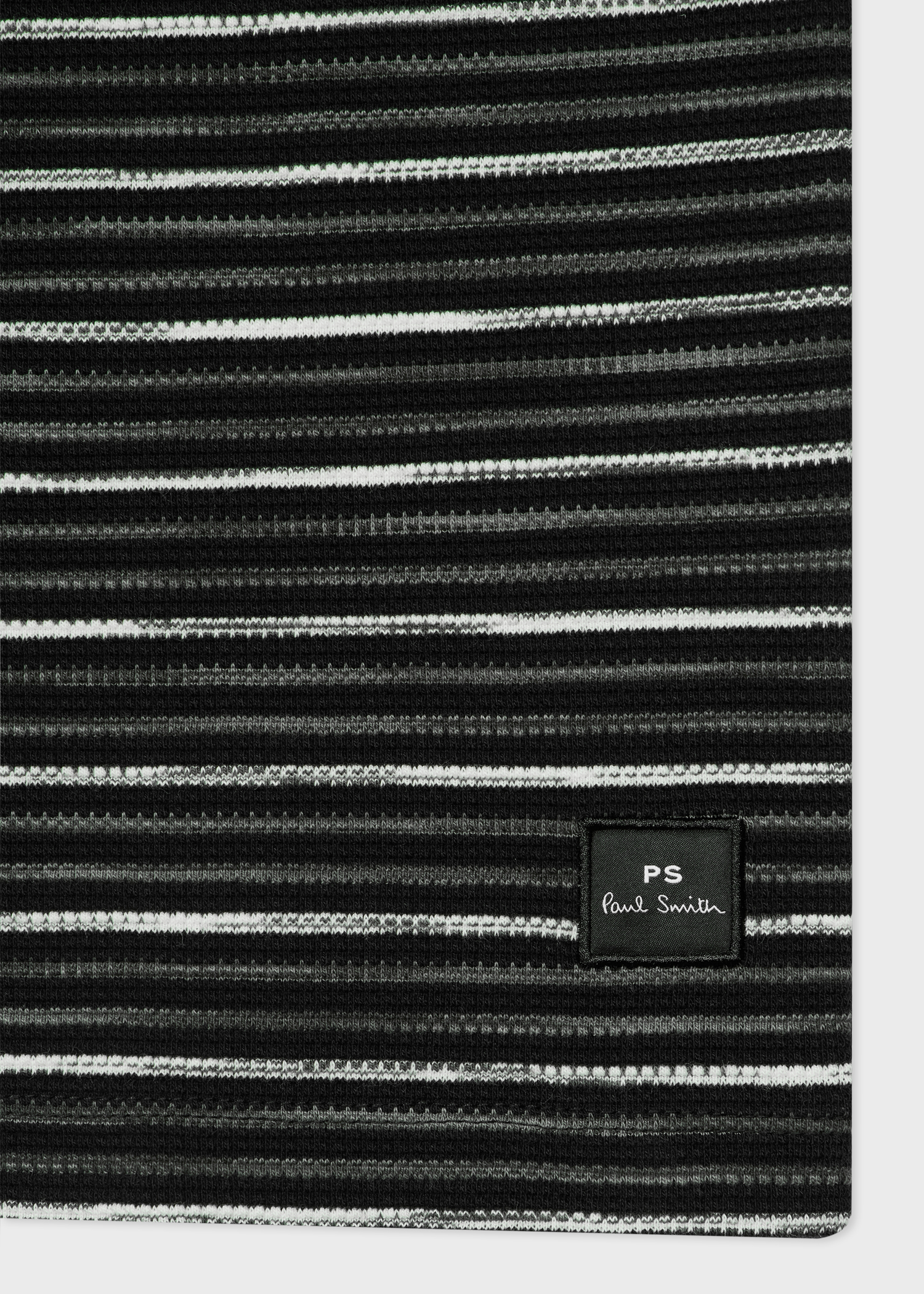 Black Cotton Multistripe T-Shirt