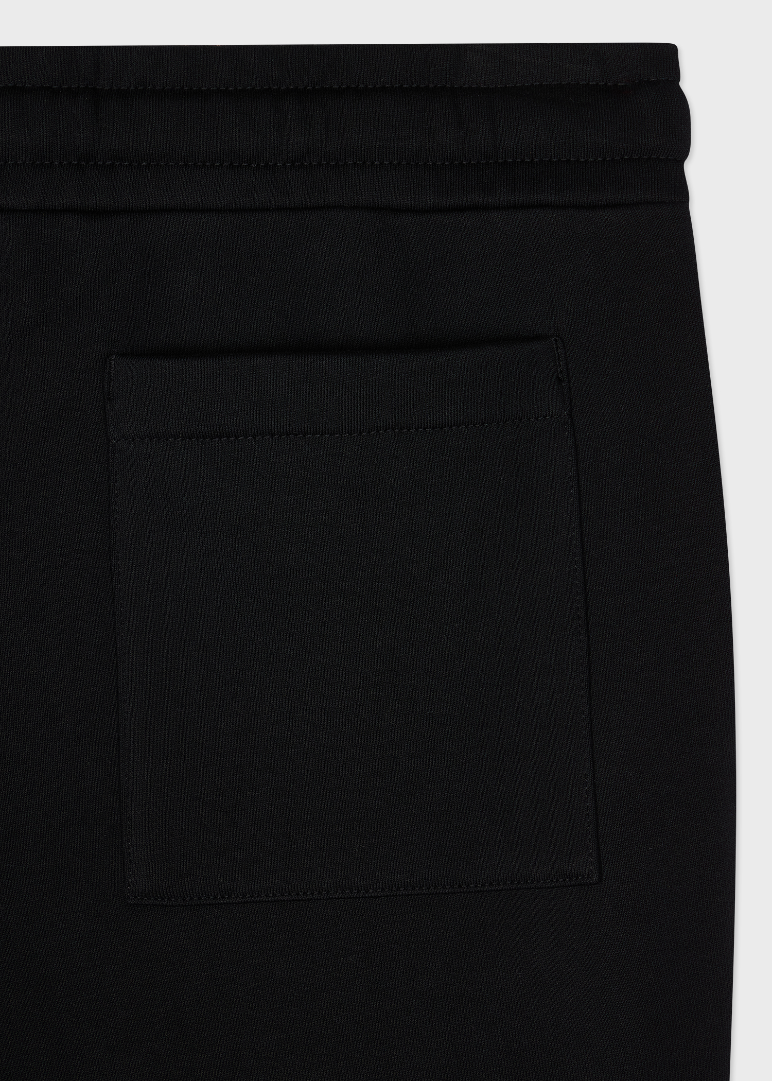 Black 'Happy' Embroidery Sweatpants