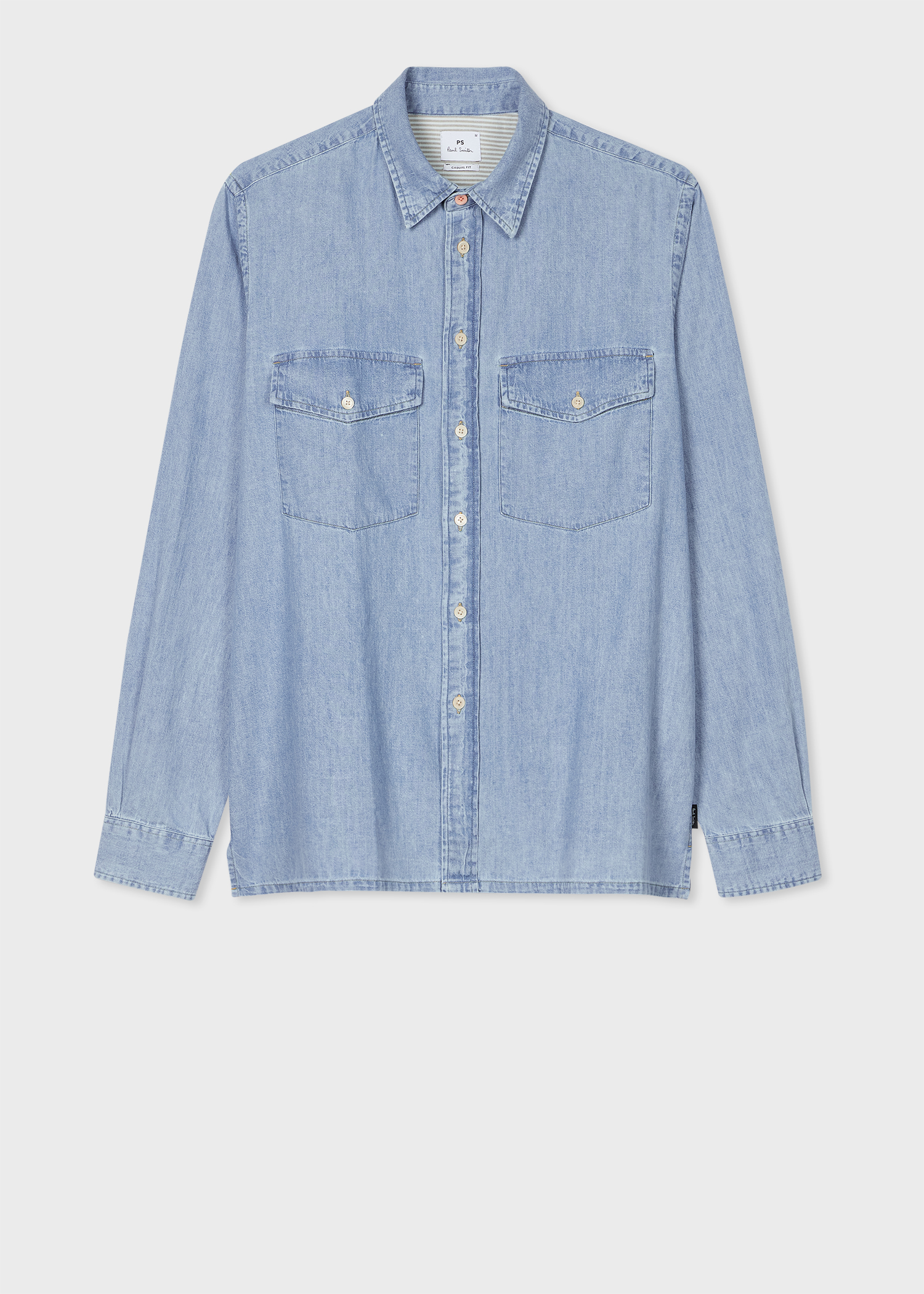 Blue Casual-Fit Denim Shirt