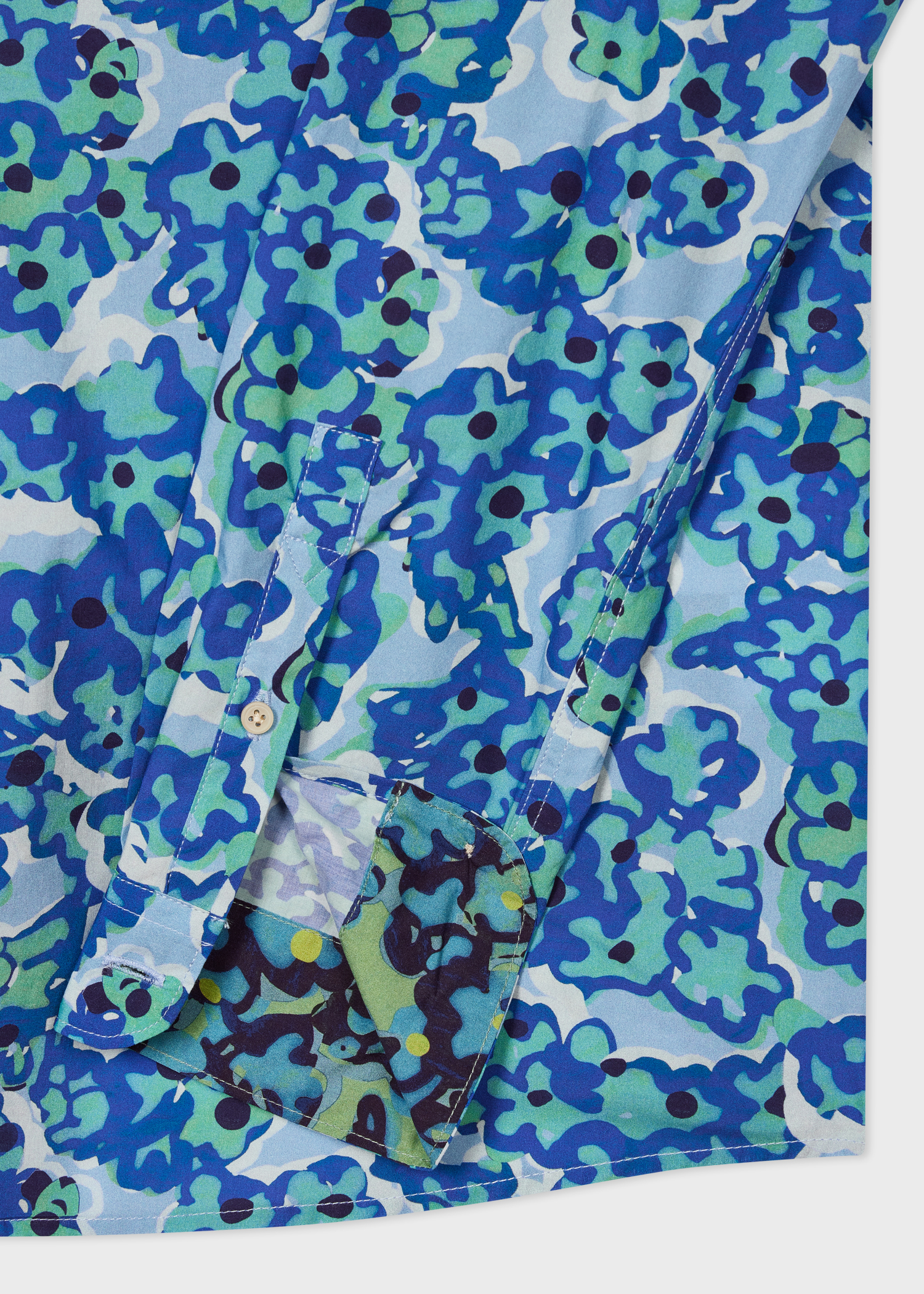 Blue 'Bold Florals' Long Sleeve Shirt