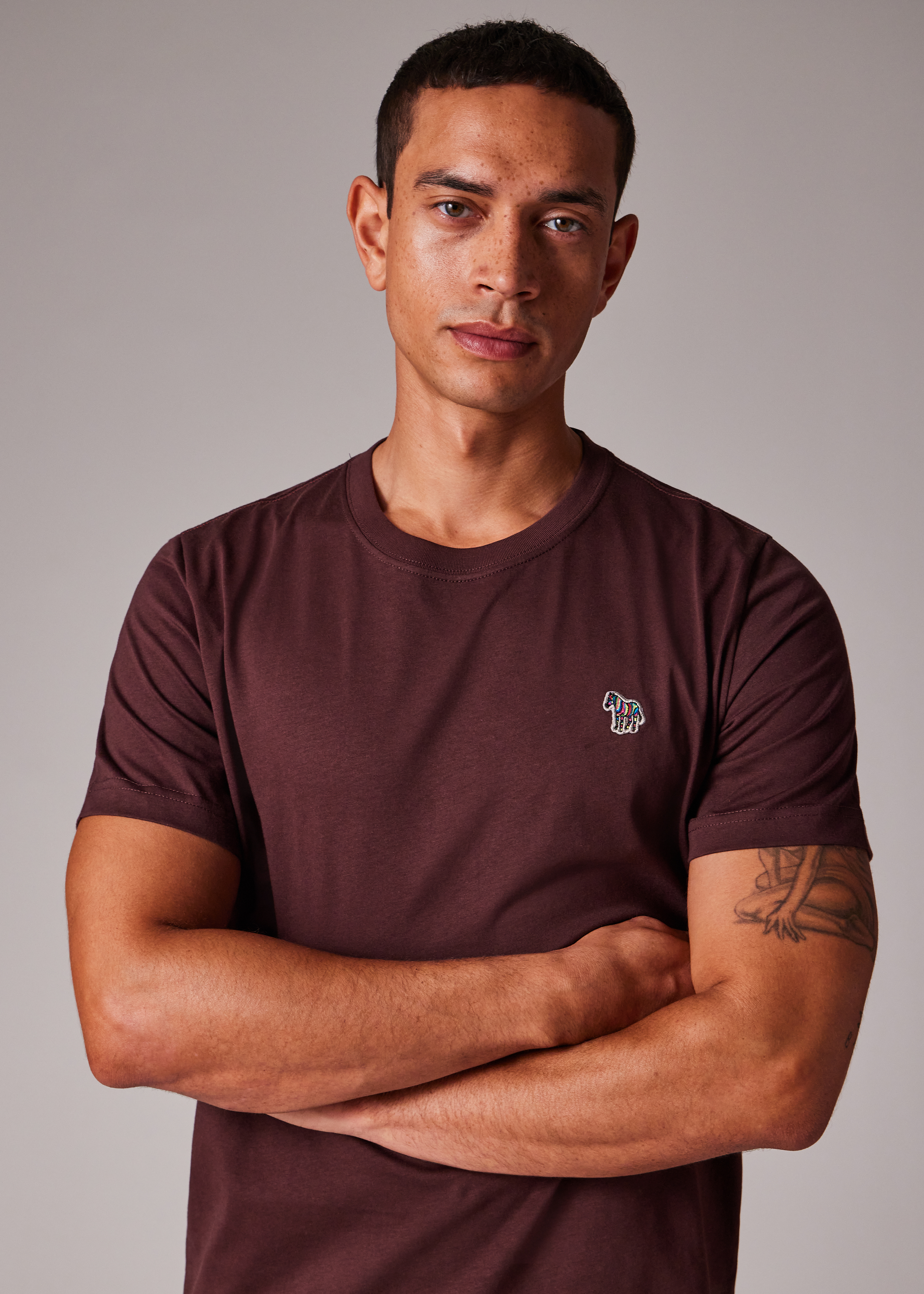 Tシャツ・カットソー Paul Smith FW25 REGULAR FIT T-SHIRT (M2R 011RZ T20064 34C) Men's Dark Green Organic Cotton Zebra Logo T-Shirt
