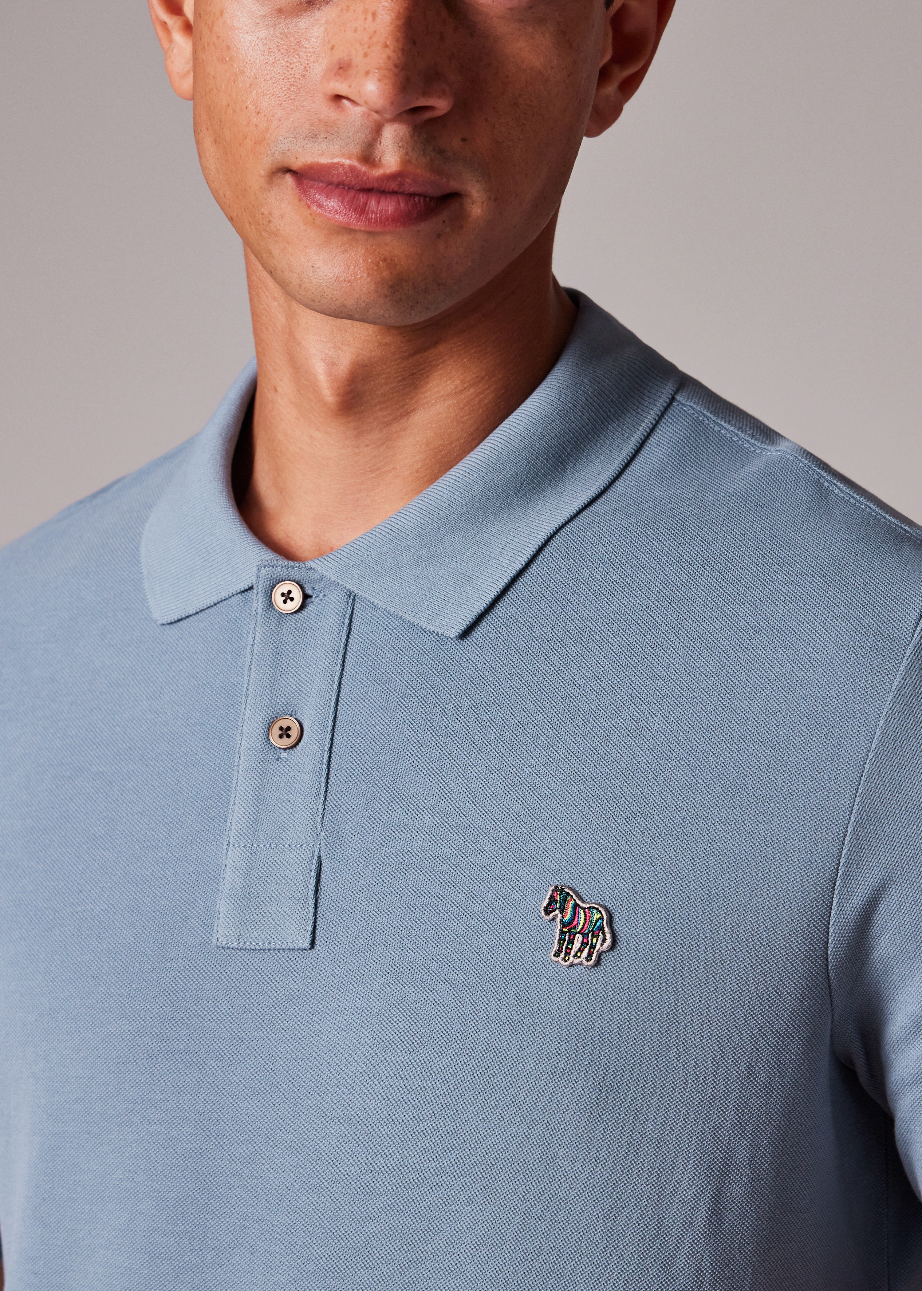 Tシャツ・カットソー Paul Smith REGULAR FIT POLO SHIRT (M2R 183KZ T20067 34C) Men's Dark Green Organic Cotton Zebra Polo Shirt