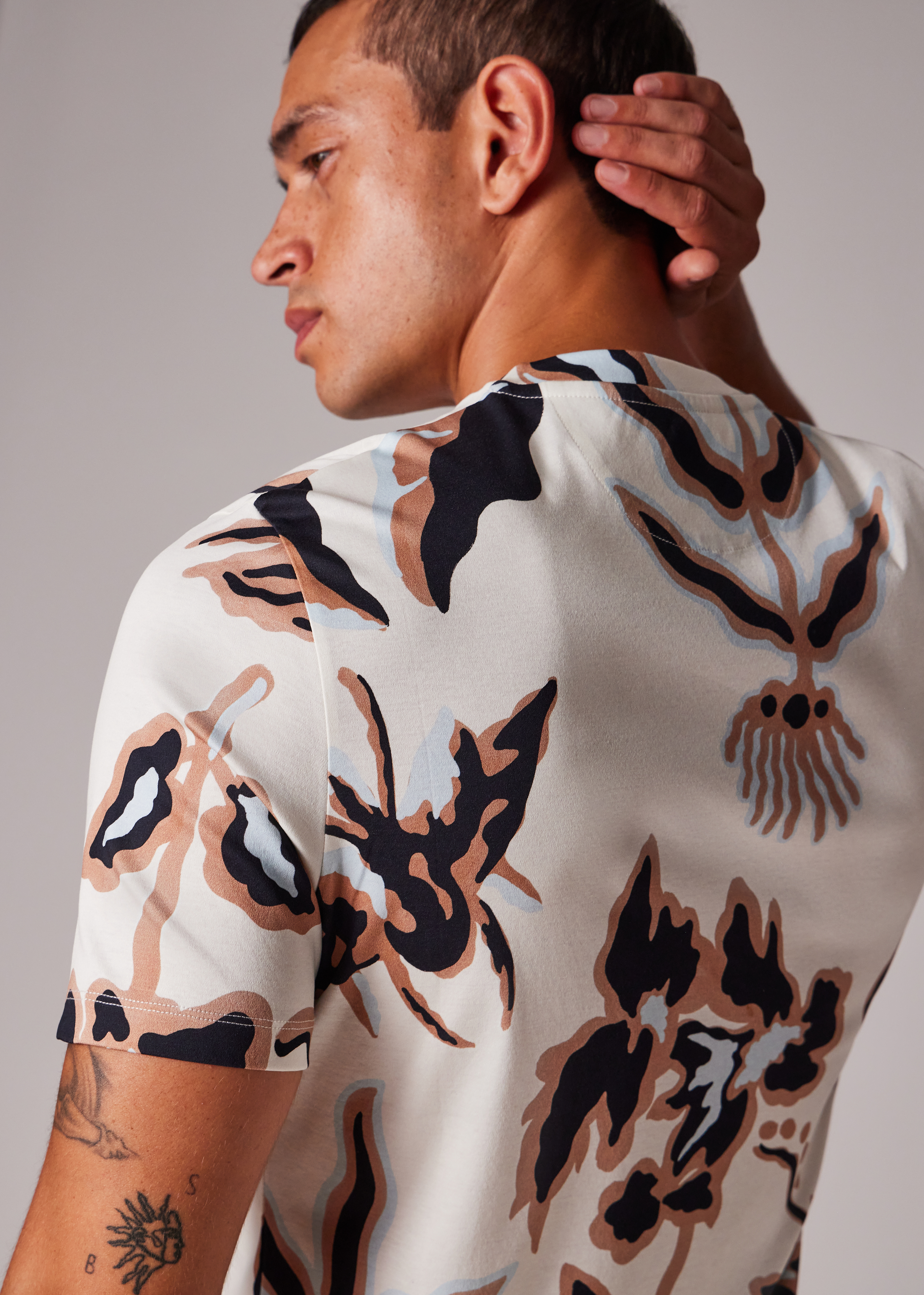 Ecru 'Bohemia' Print T-Shirt