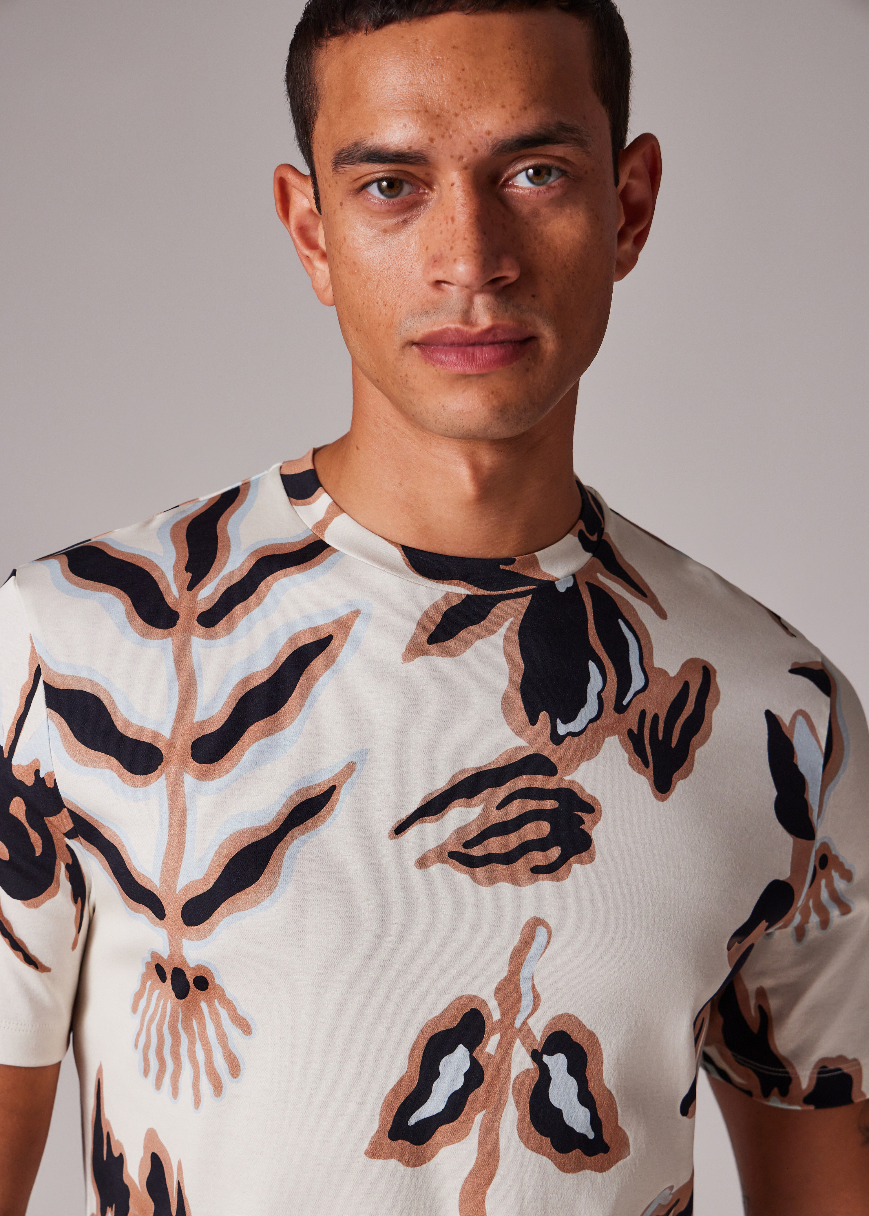 Ecru 'Bohemia' Print T-Shirt