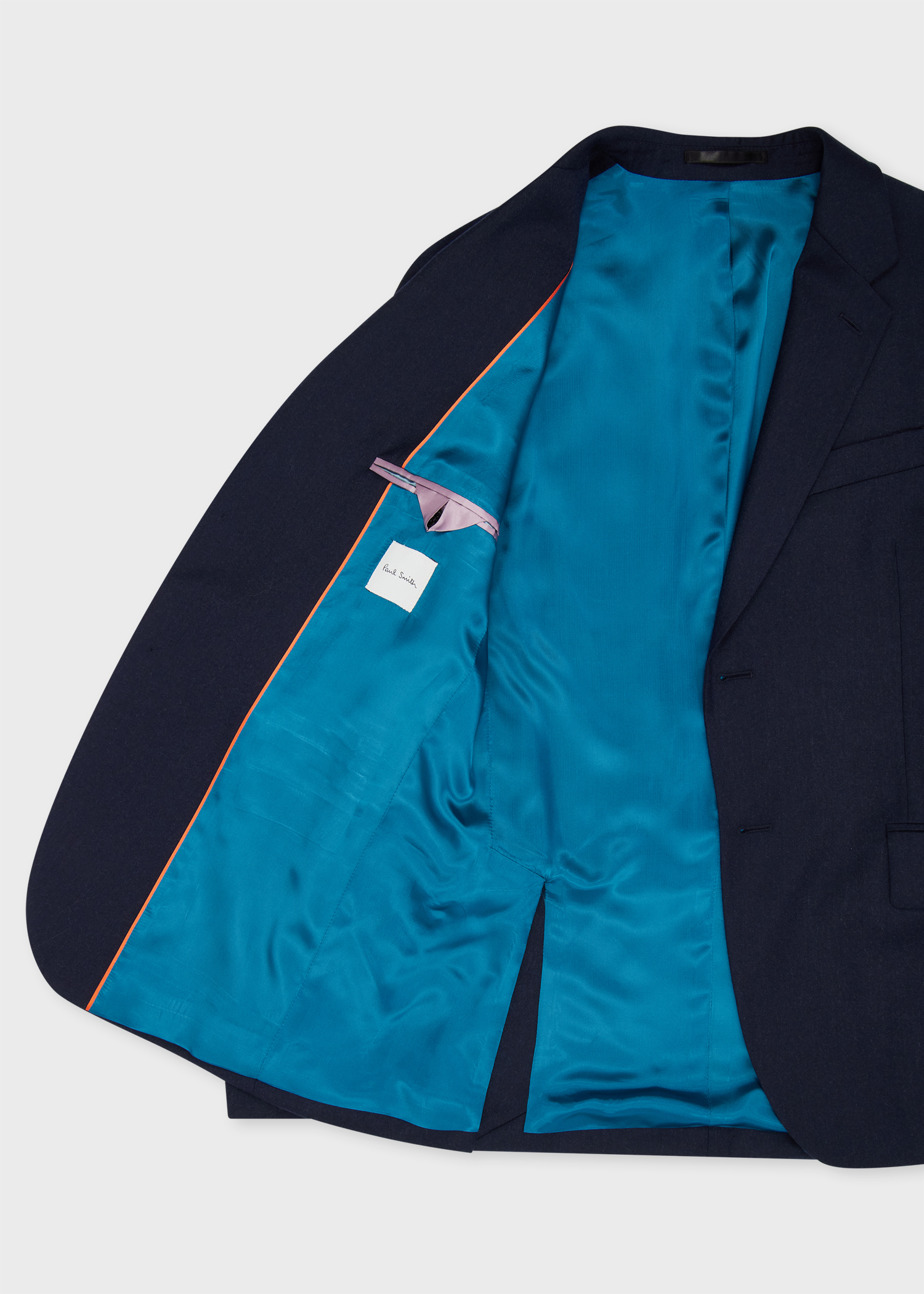 Men's Tailored-Fit Light Blue Overdyed Wool-Cashmere Flannel Blazer