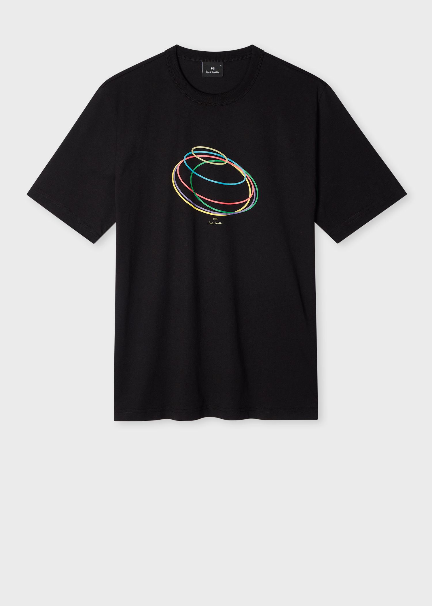 Black Organic Cotton 'Rings' T-Shirt Paul Smith
