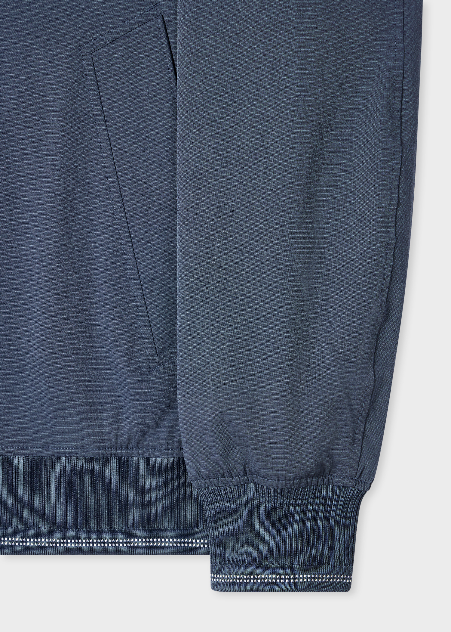 Men's Slate Blue Textured Bomber Jacket