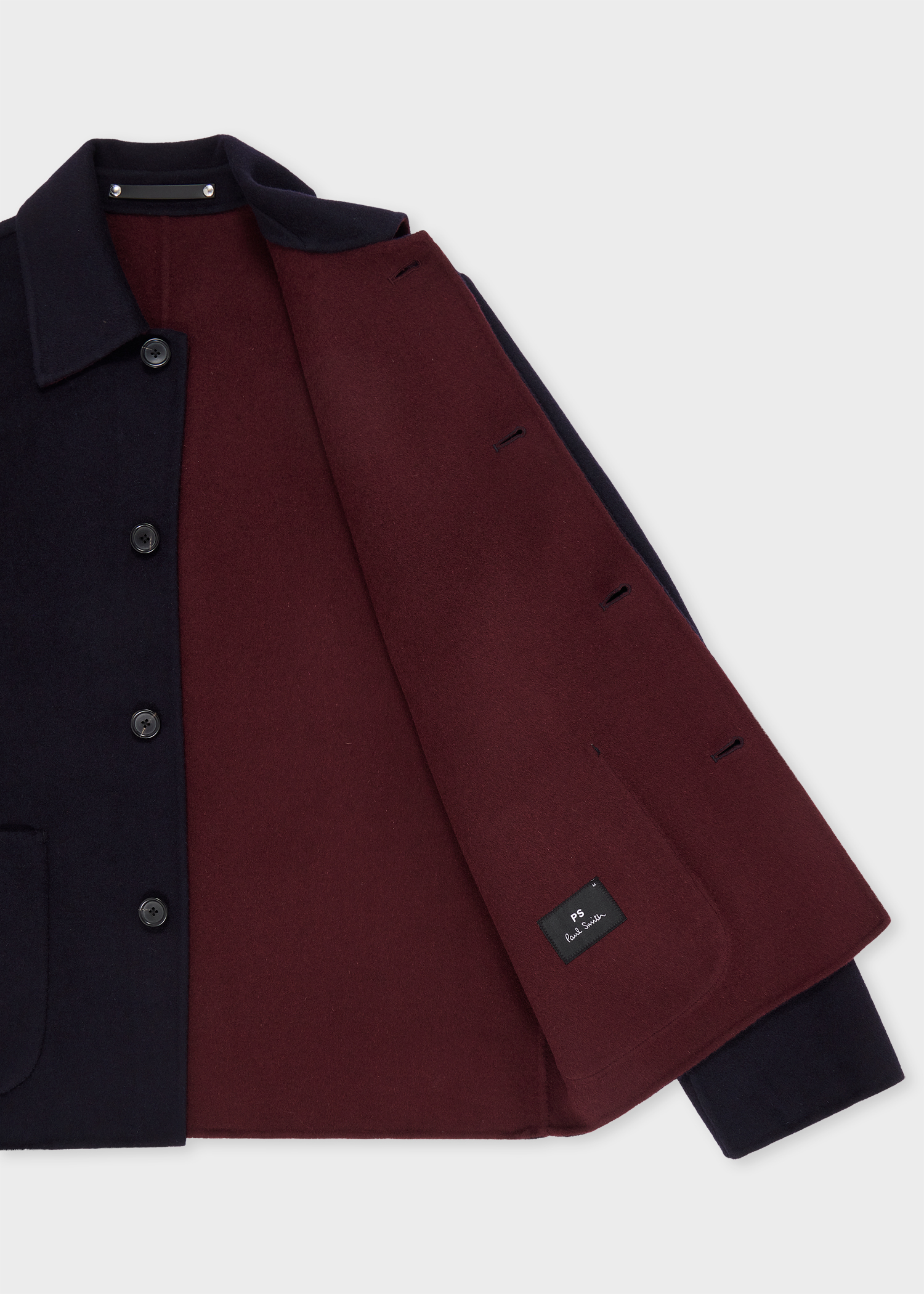 ジャケット・アウター Paul smith alpaca wool long coat navy ex PS Paul Smith Wool Coat Navy at CareOfCarl.com