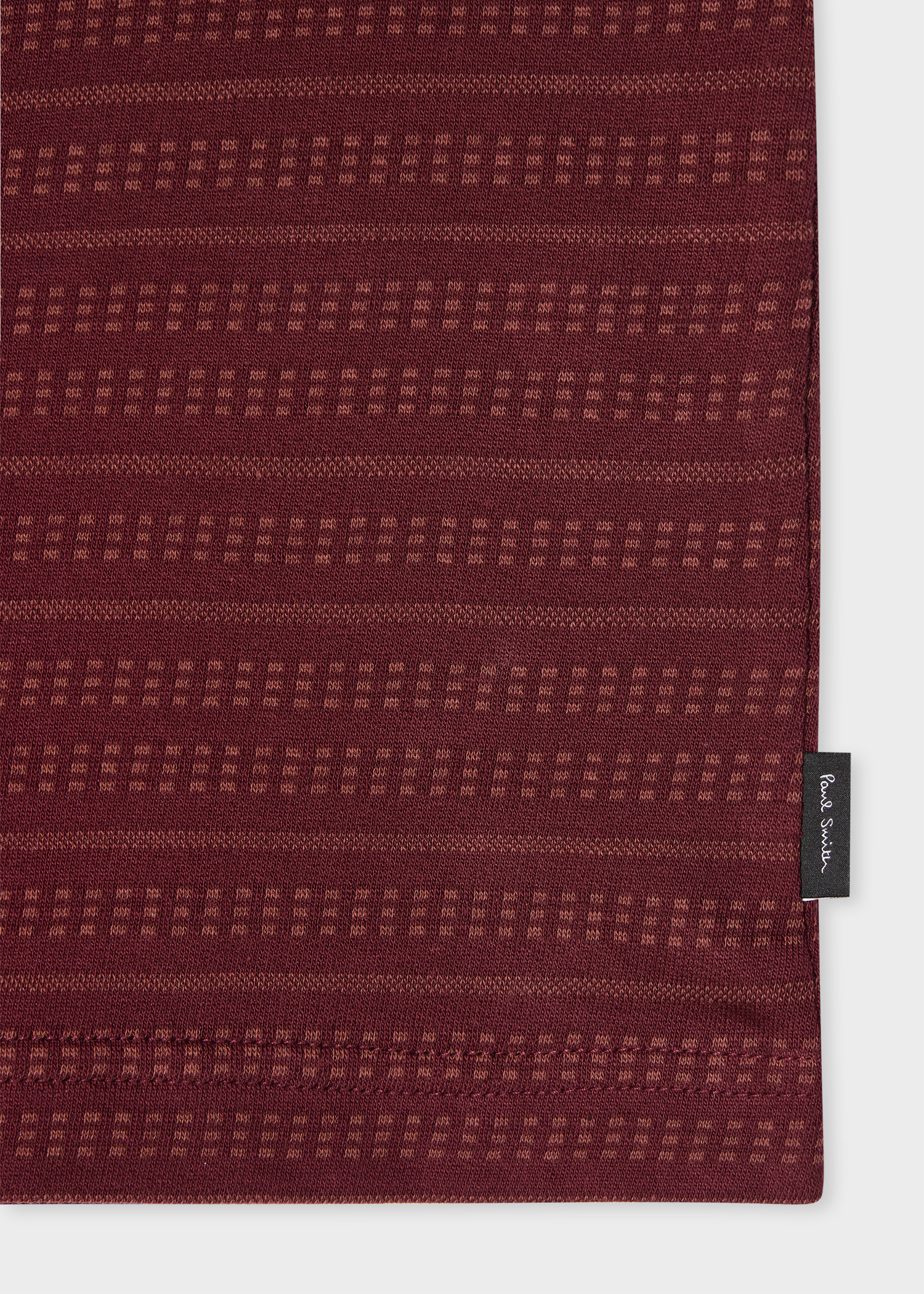 Burgundy Jacquard Stripe T-Shirt