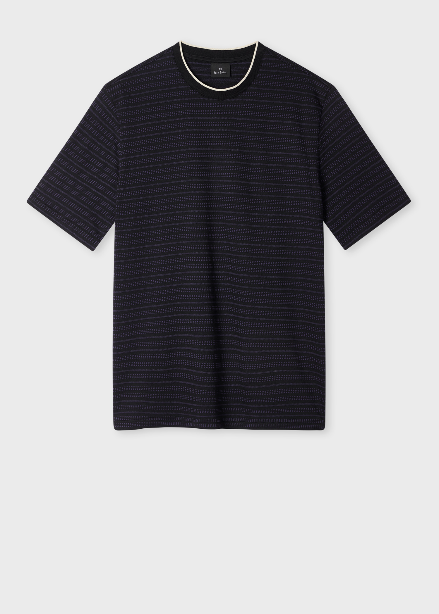 Black Jacquard Stripe T-Shirt