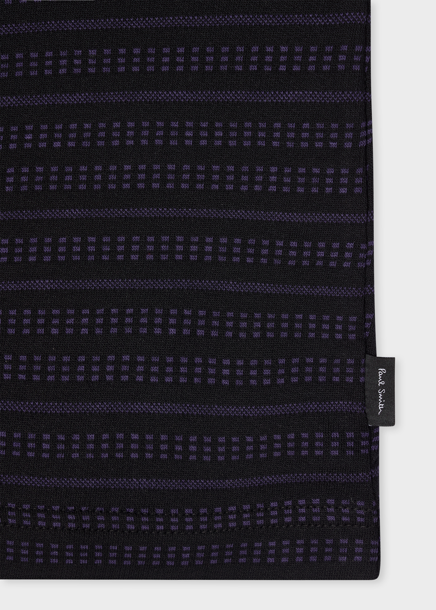 Black Jacquard Stripe T-Shirt