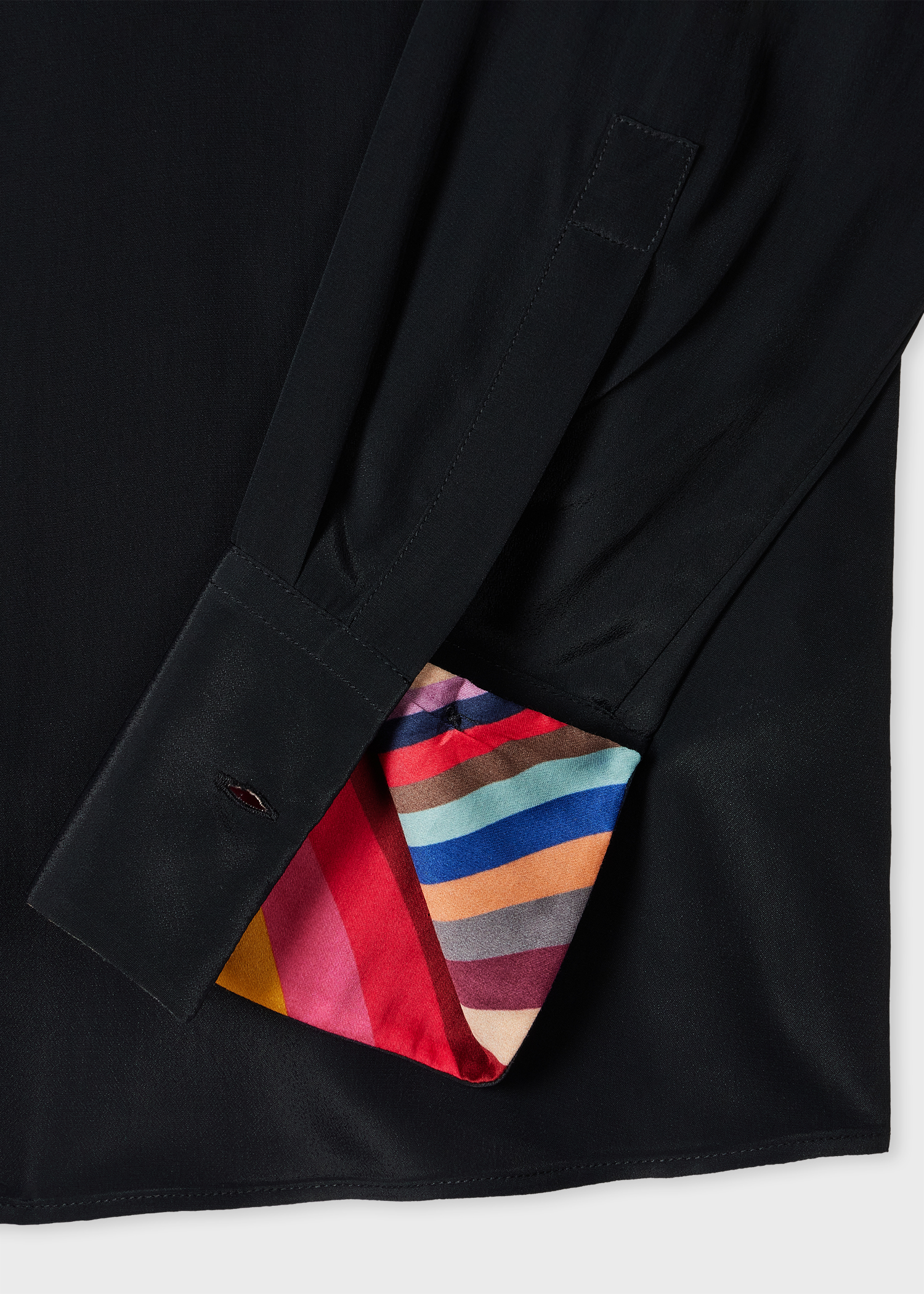 Women's Black Silk-Blend Shirt