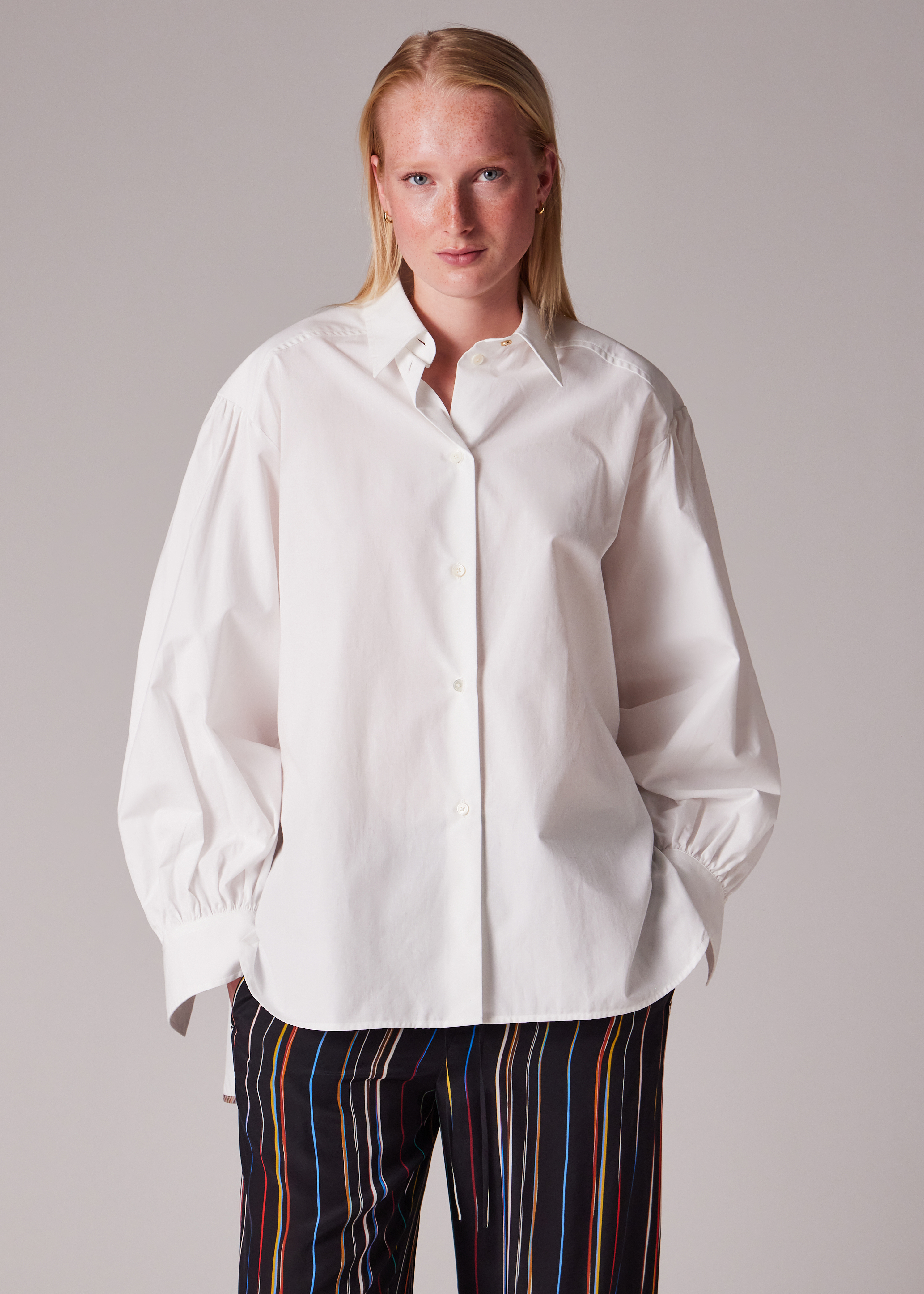 Tシャツ・カットソー Paul Smith \"SIGNATURE STRIPE\" SHIRT (W1R 370B T11135 04) Women's Black 'Signature Stripe' Crew Neck T-Shirt