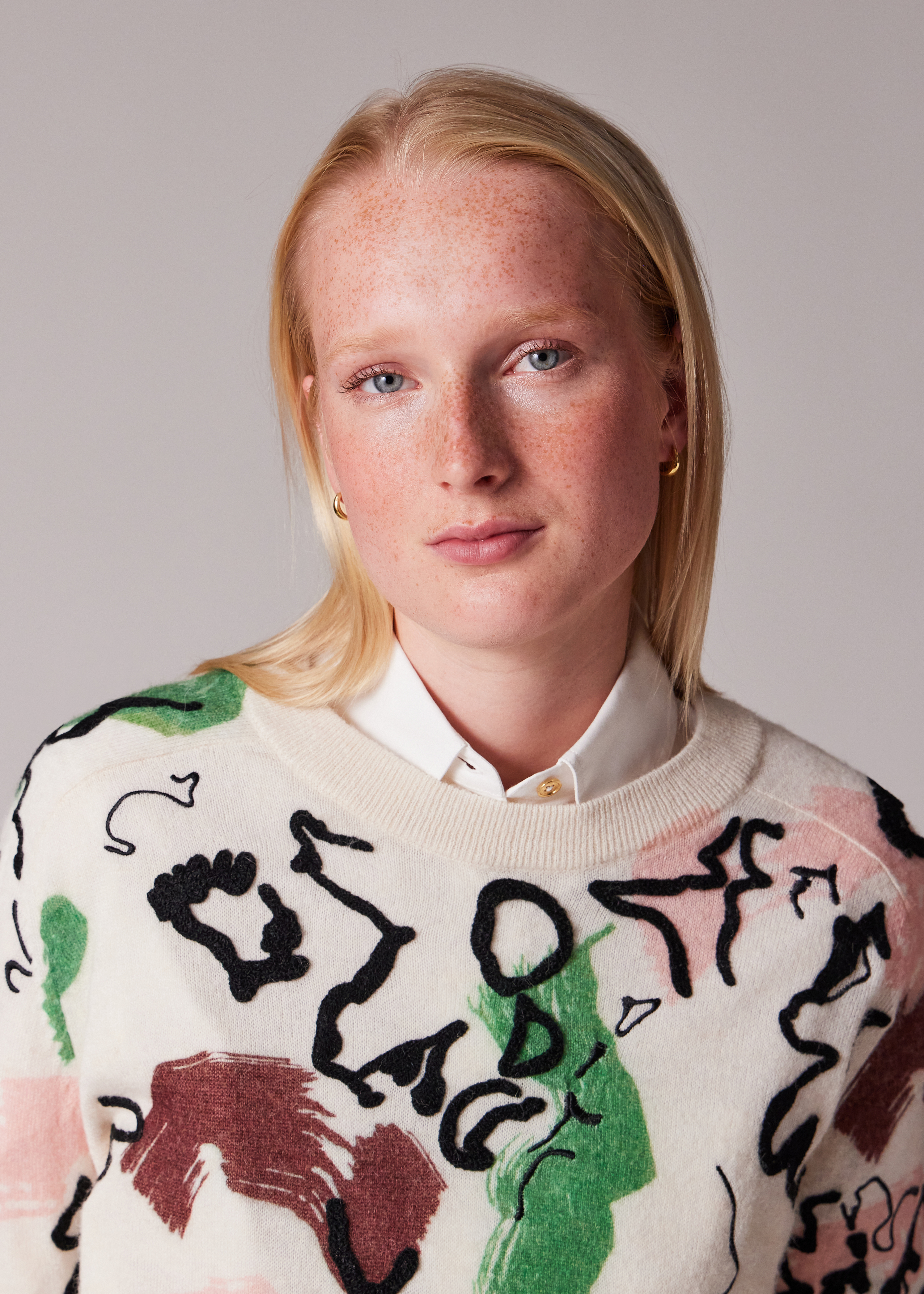 Cream Alpaca Wool-Blend 'Painters' Sweater