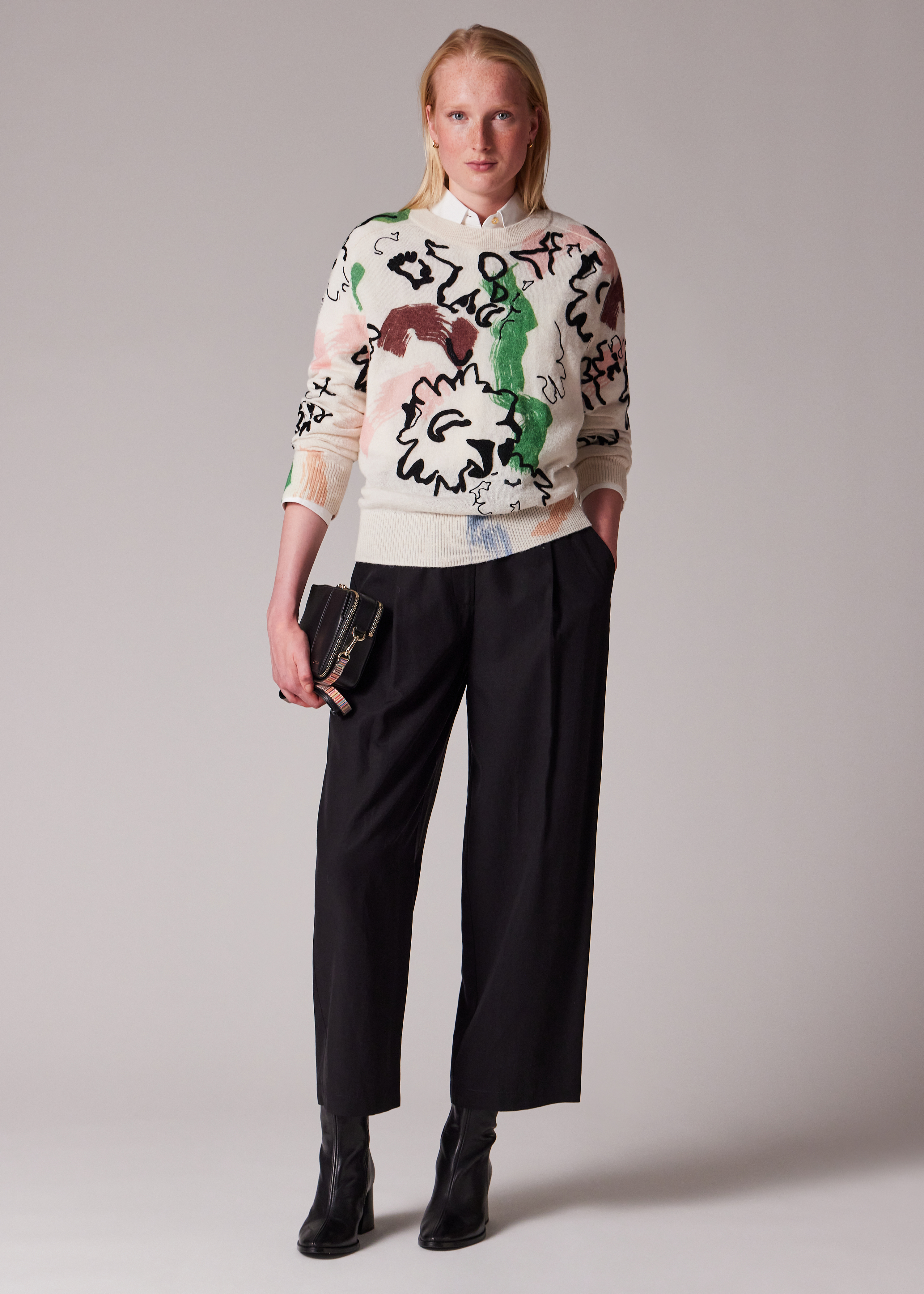 Cream Alpaca Wool-Blend 'Painters' Sweater