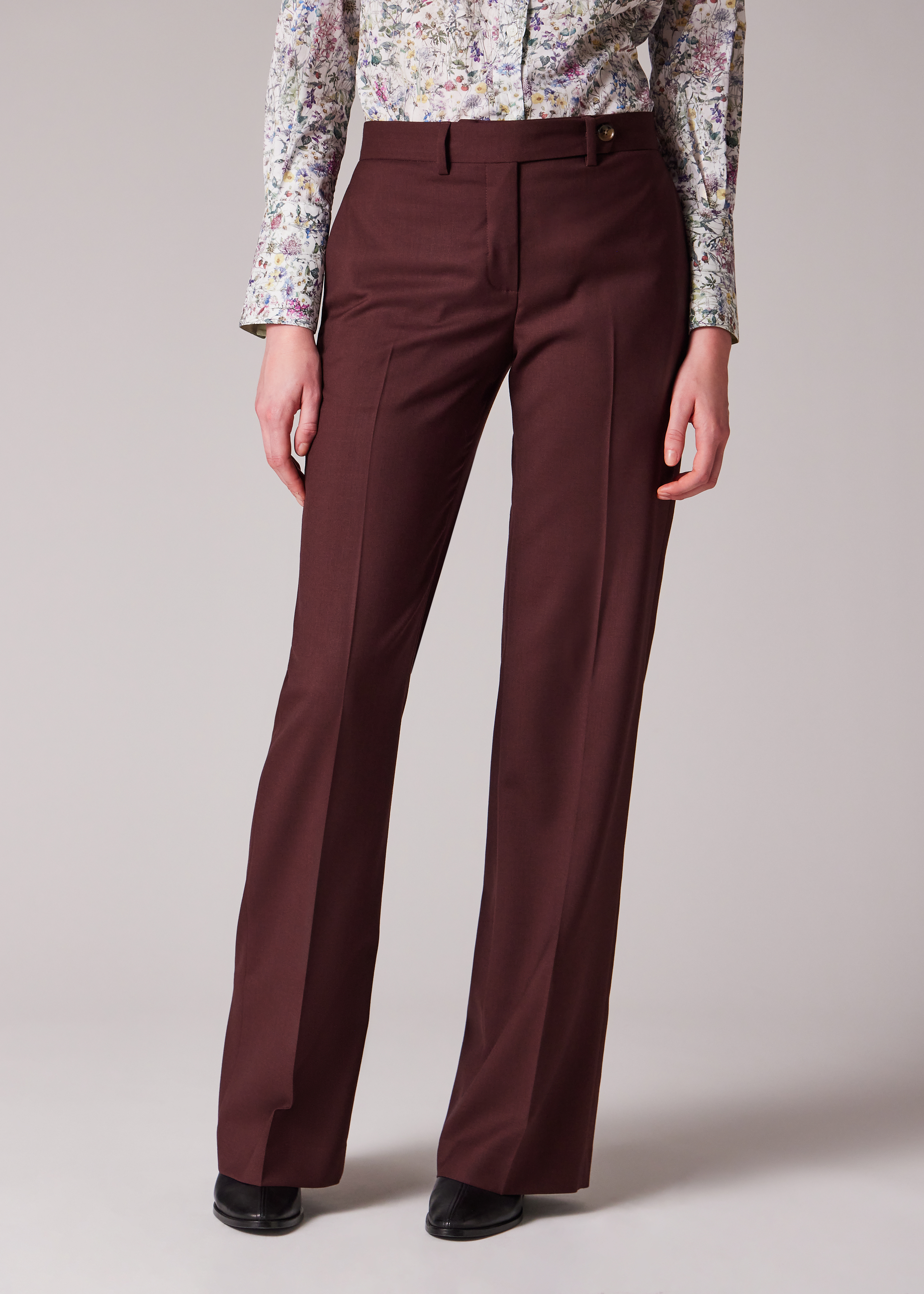 Women's 'A Suit To Travel In' - Navy Wool Bootcut Trousers