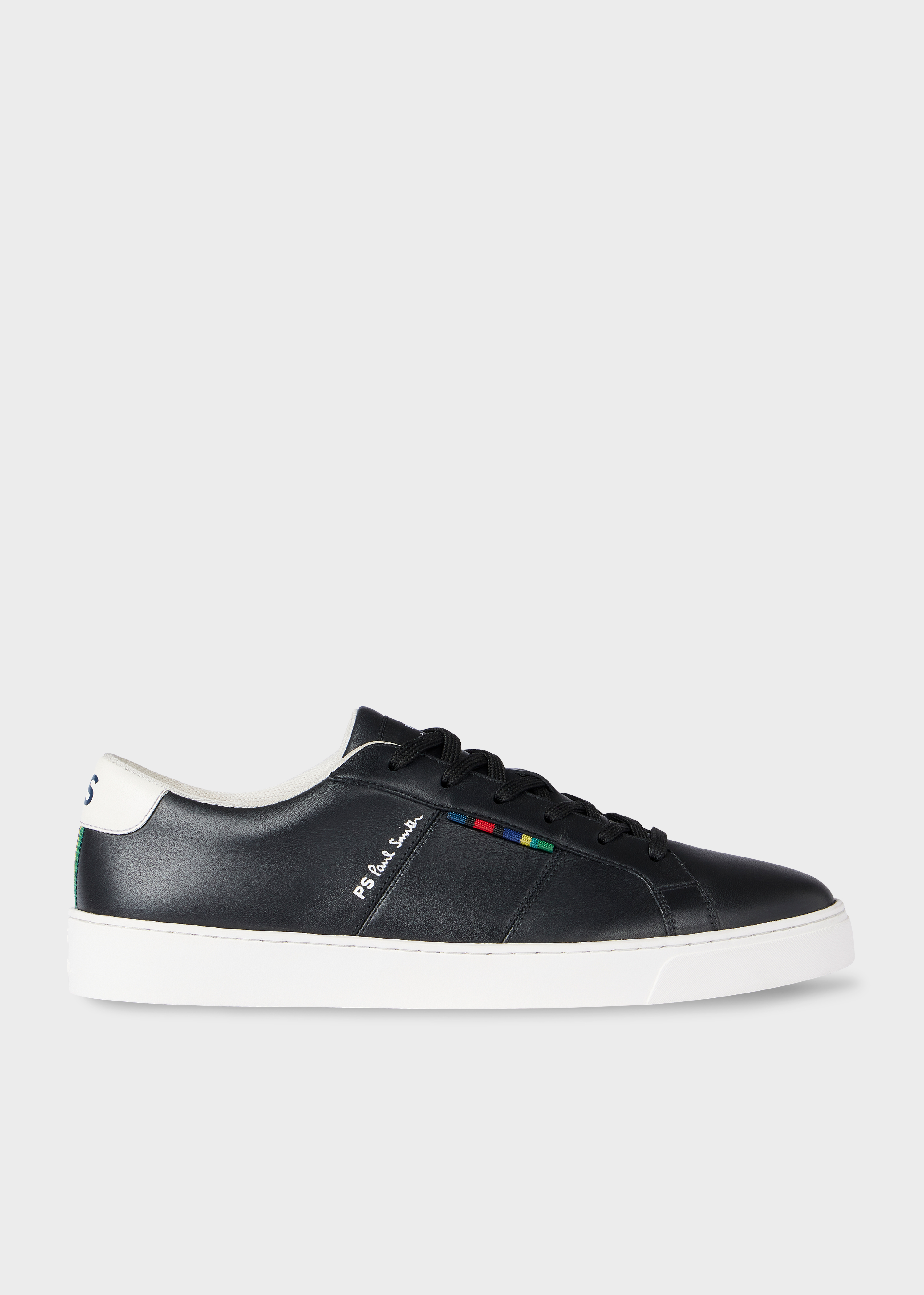 Black Leather 'Beech' Trainers