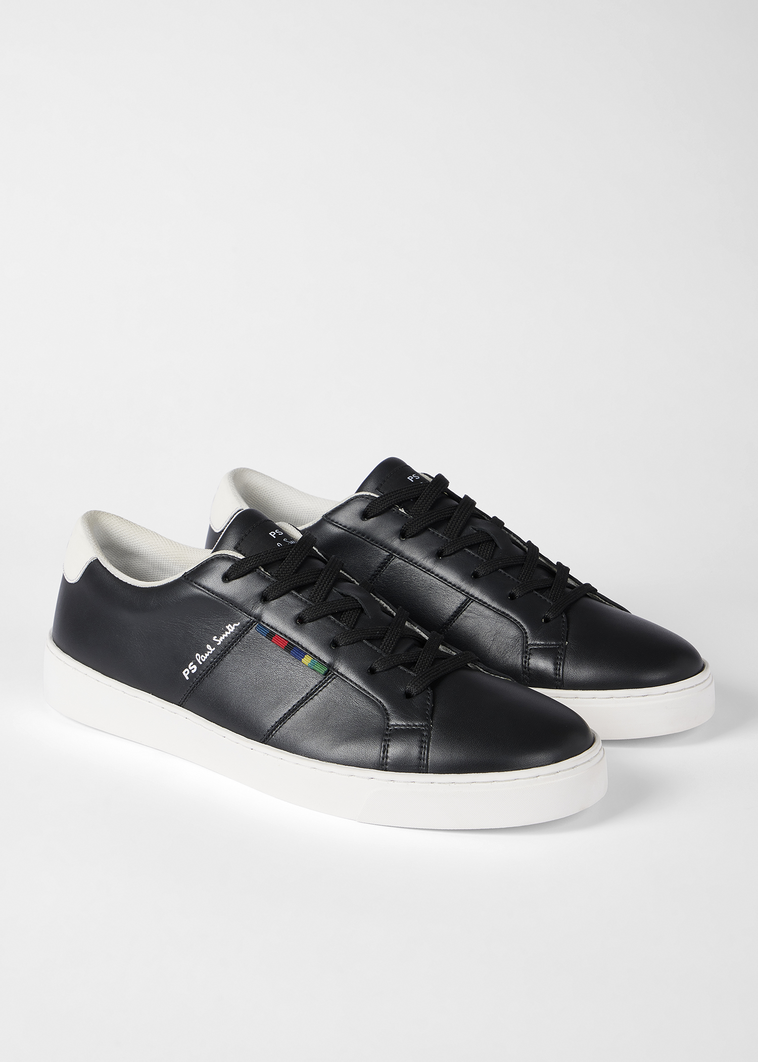 Black Leather 'Beech' Trainers