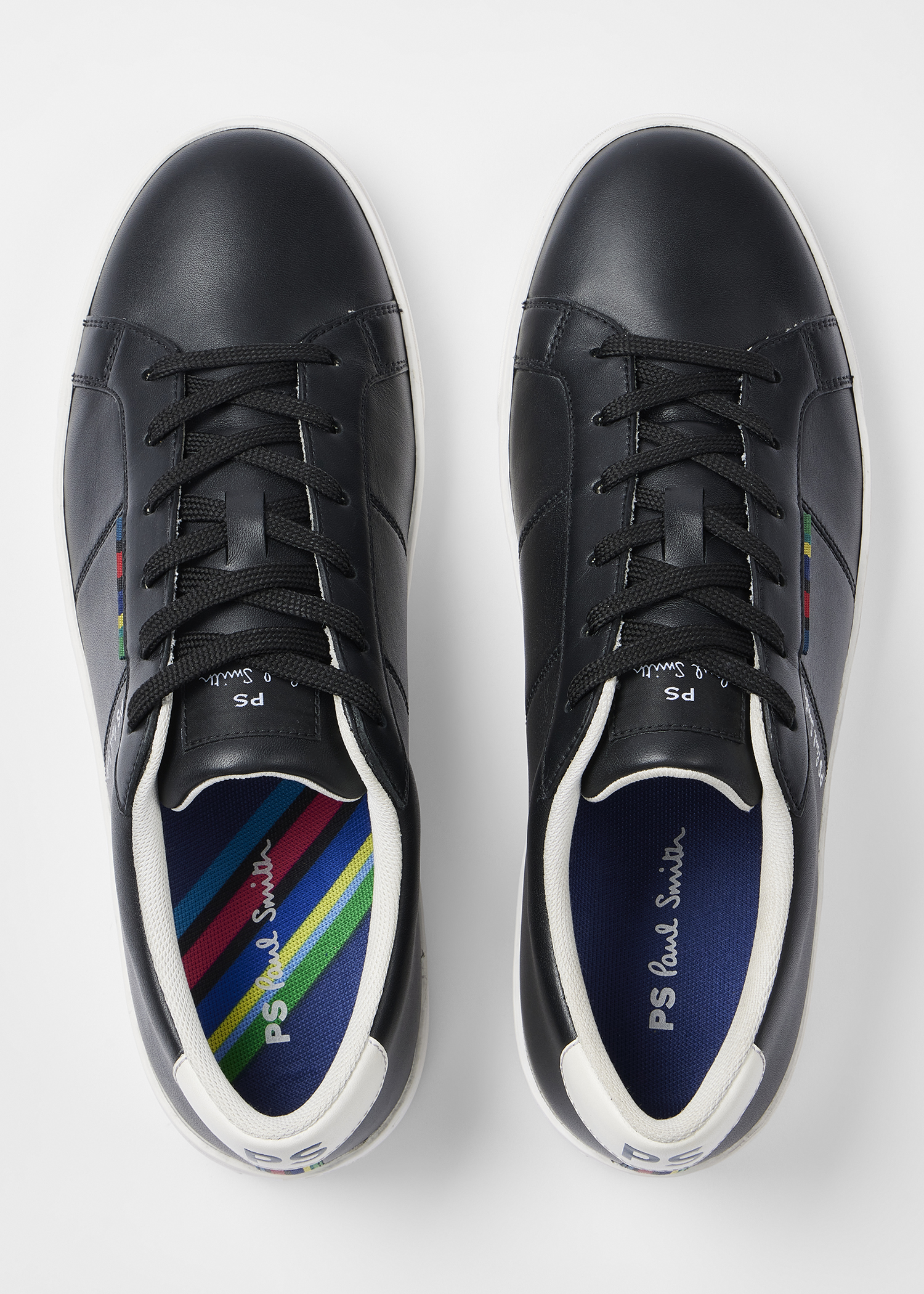 Black Leather 'Beech' Trainers