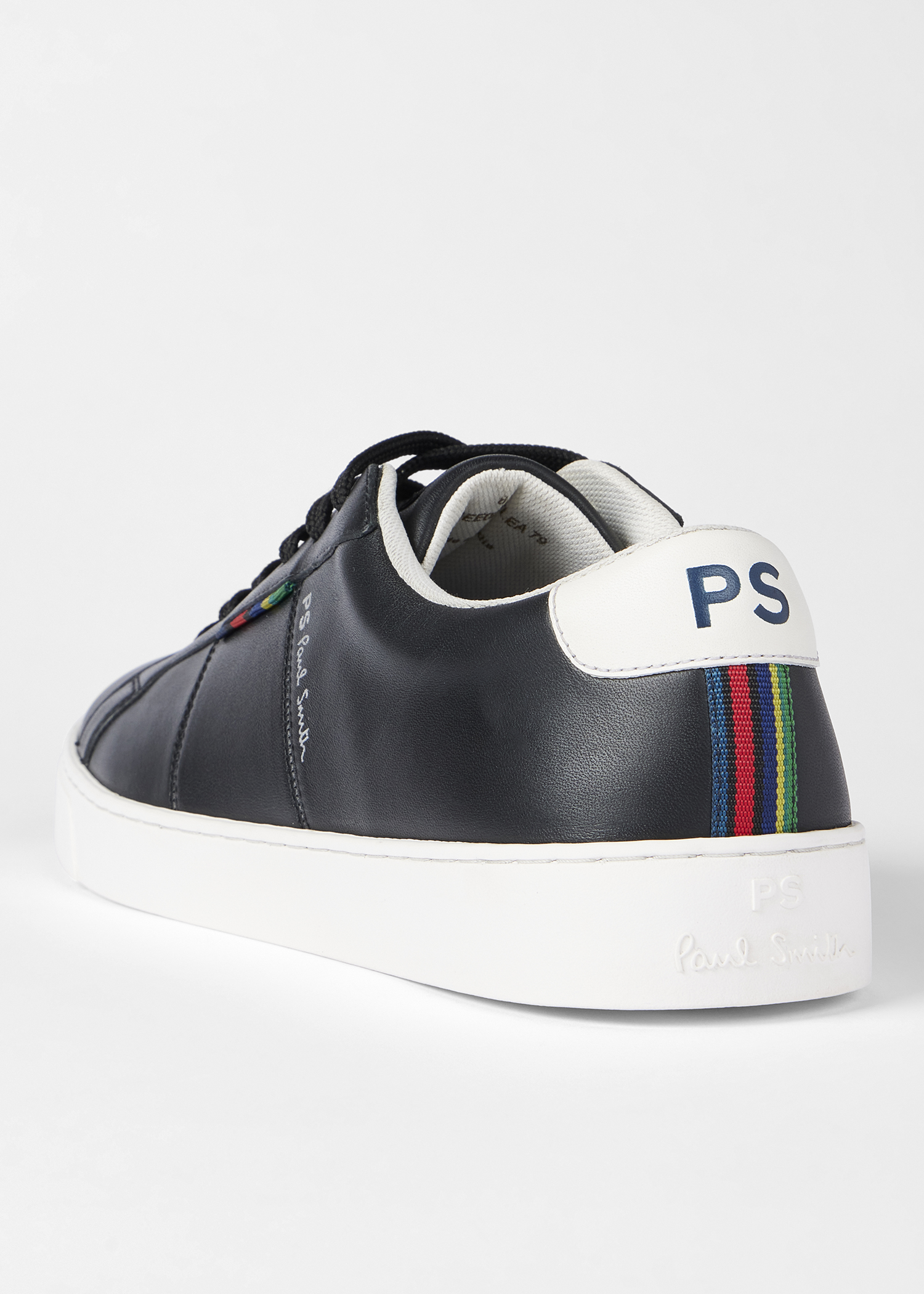 Black Leather 'Beech' Trainers