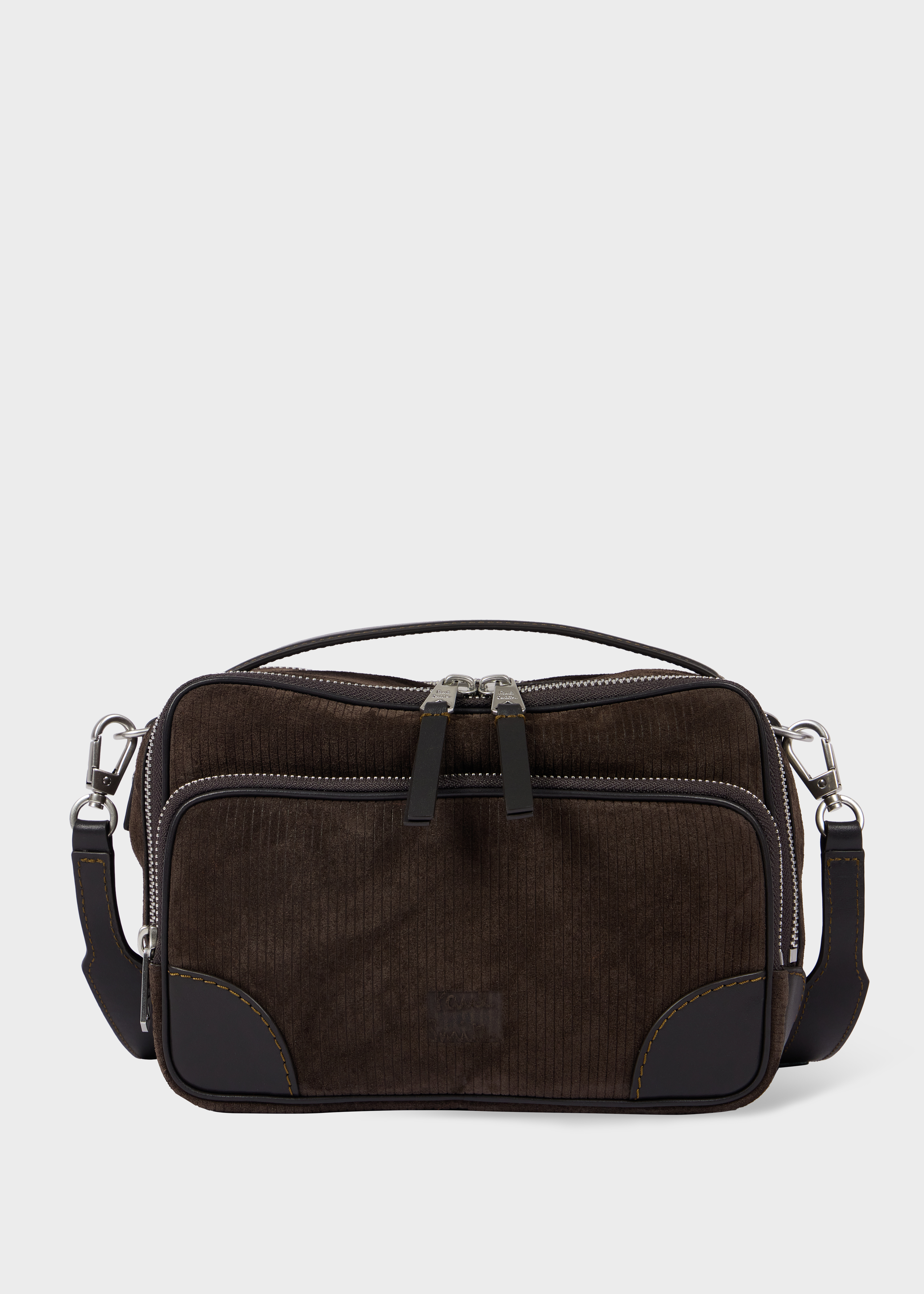 Brown Suede Cross-Body Bag