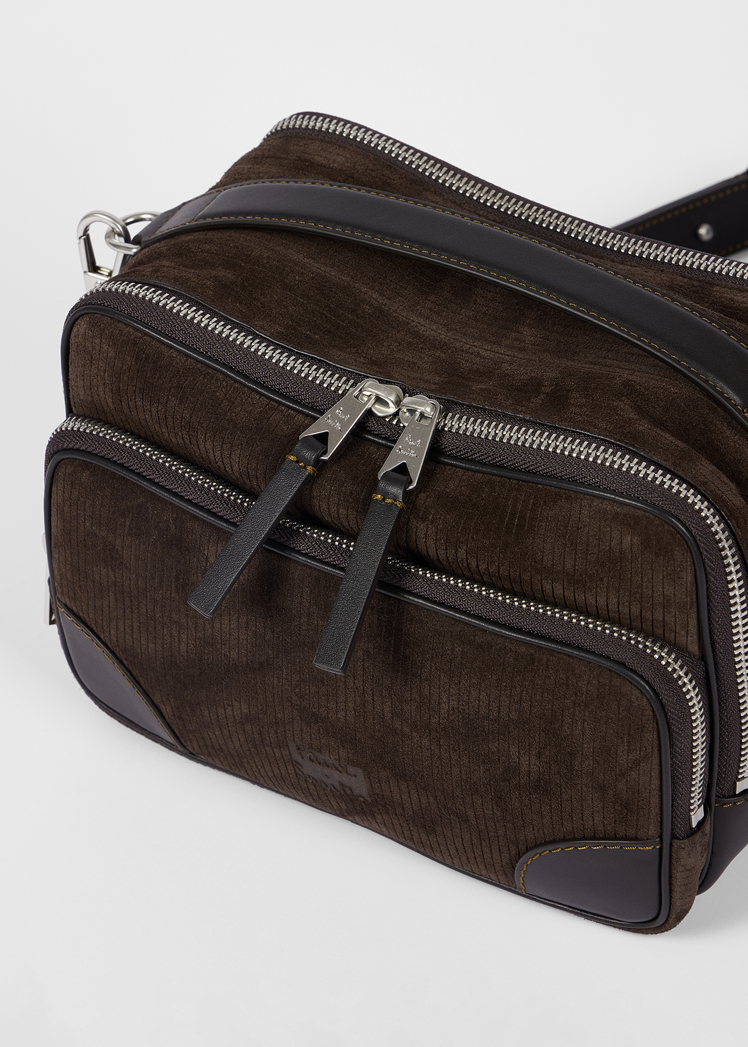 Brown Suede Cross-Body Bag