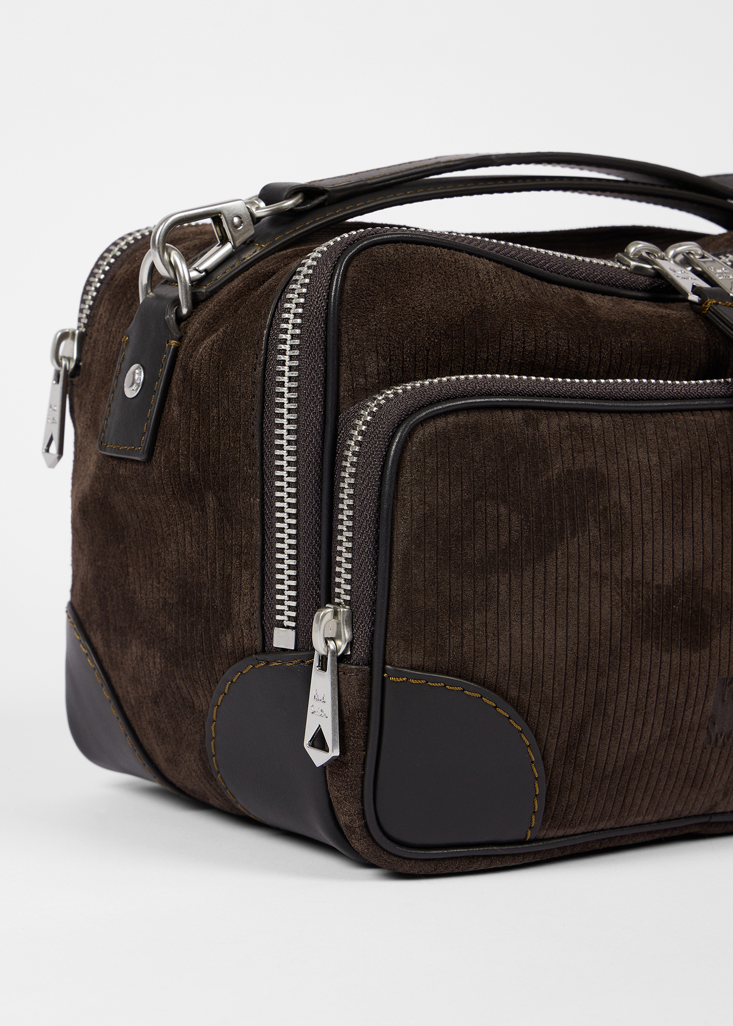 Brown Suede Cross-Body Bag