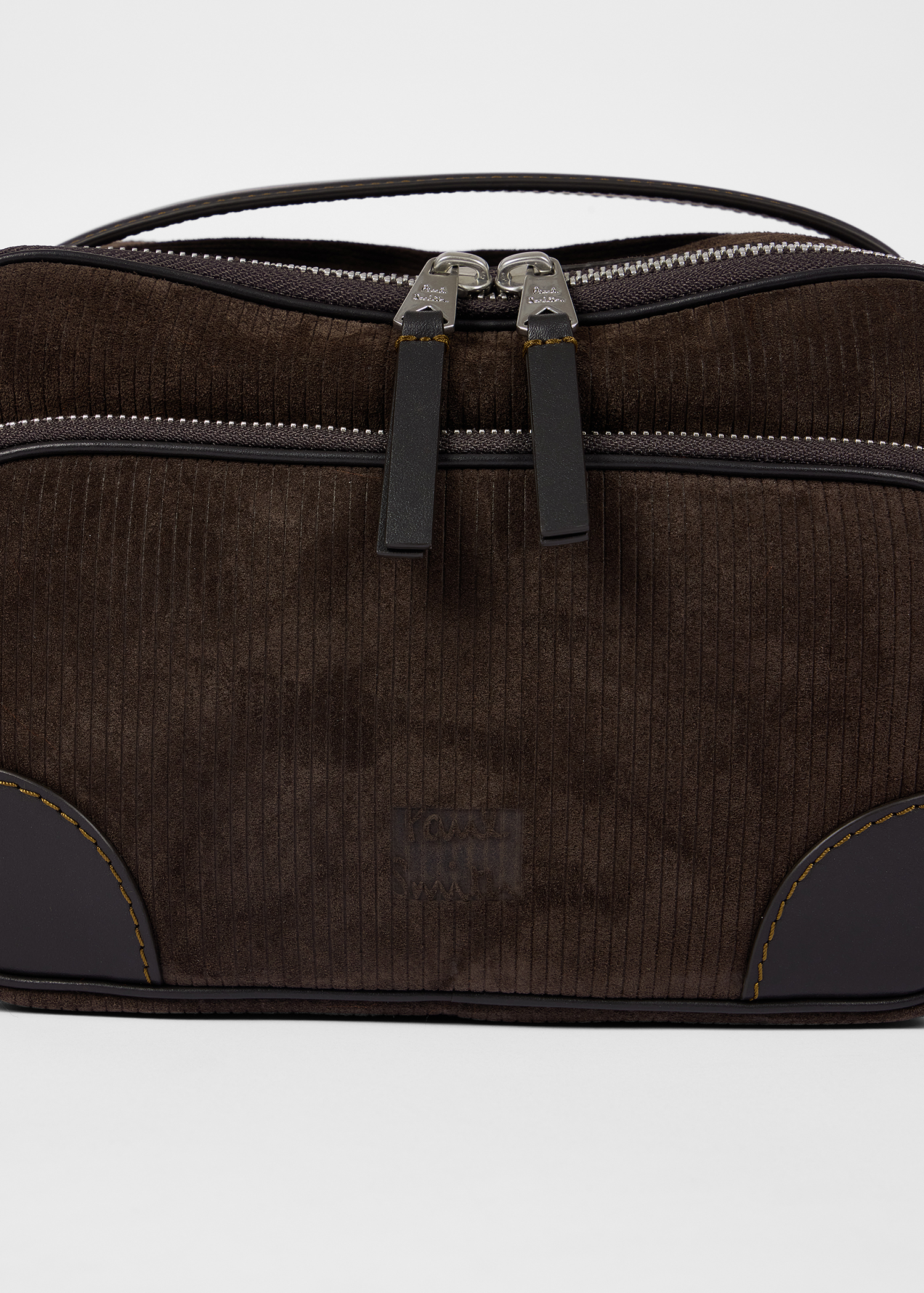 Brown Suede Cross-Body Bag