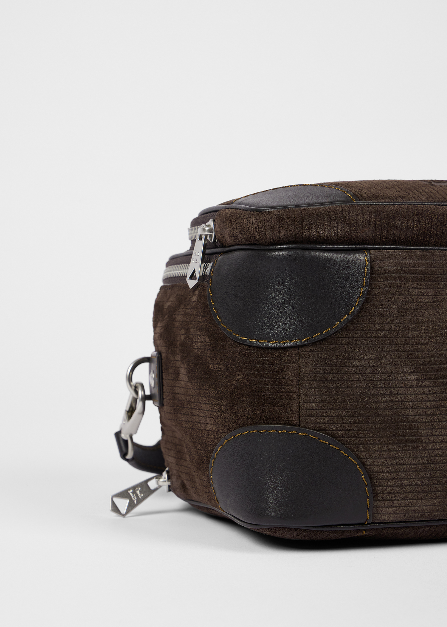 Brown Suede Cross-Body Bag