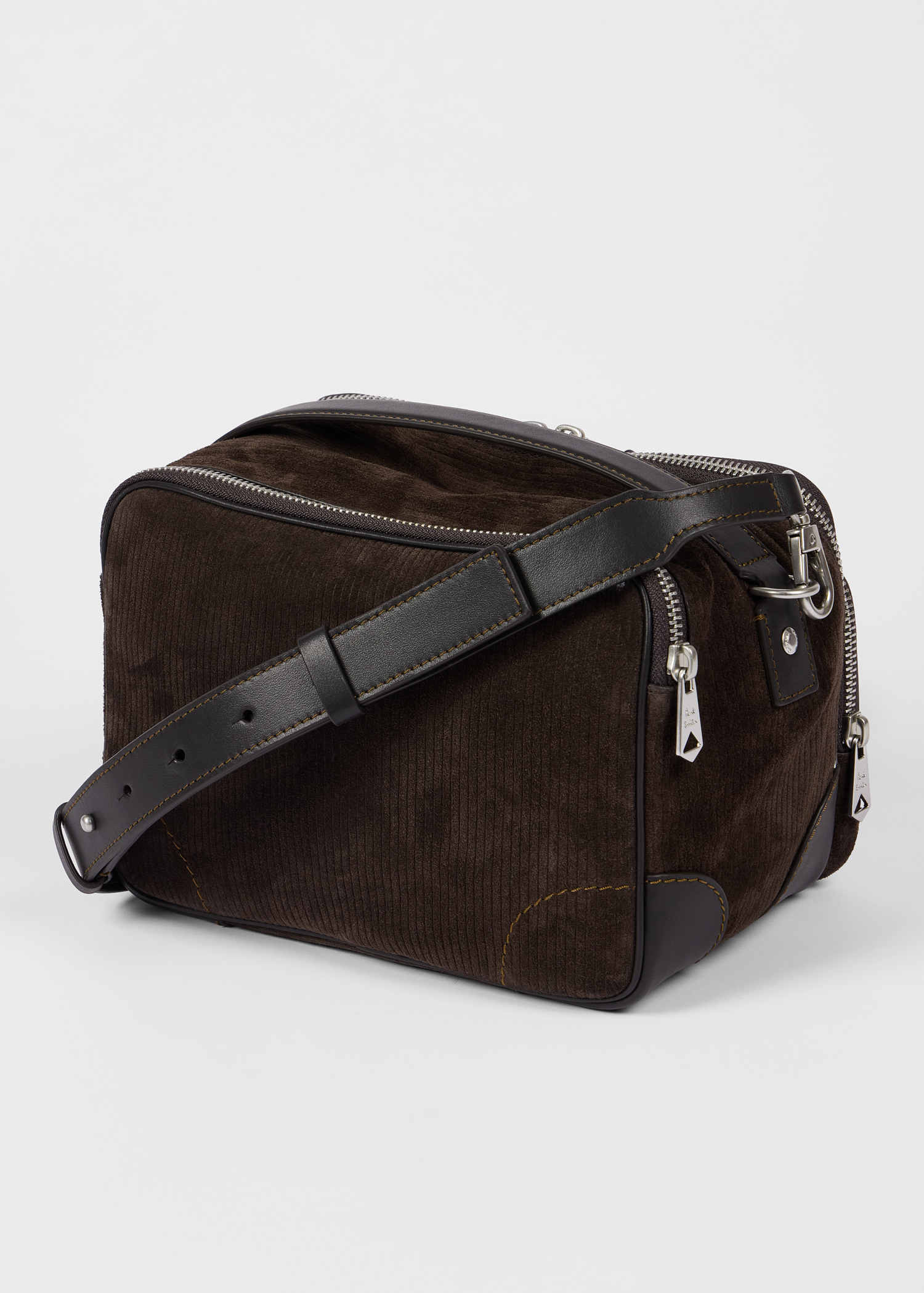 Brown Suede Cross-Body Bag