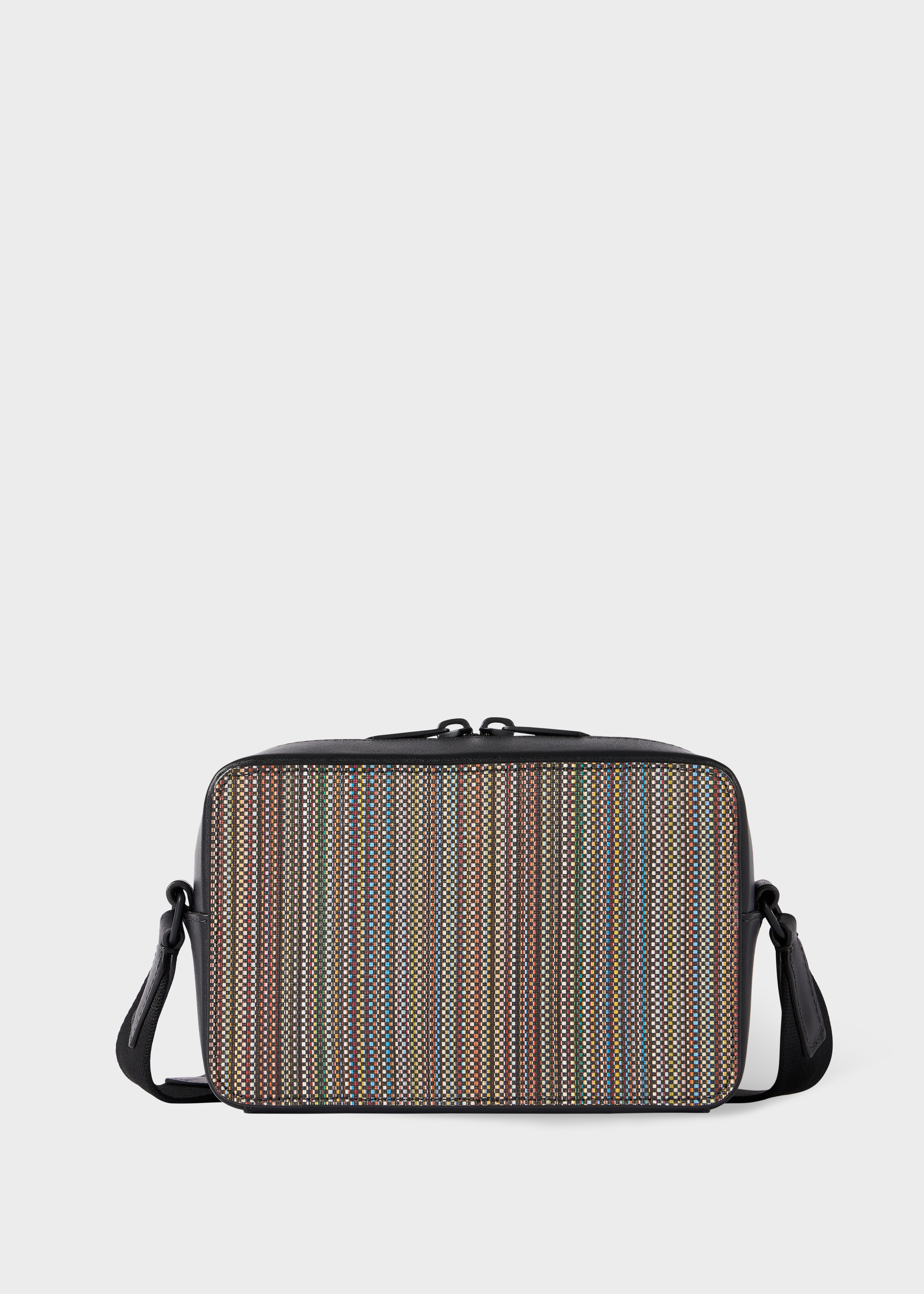 Men's 'Signature Stripe' Coated Canvas Cross Body Bag