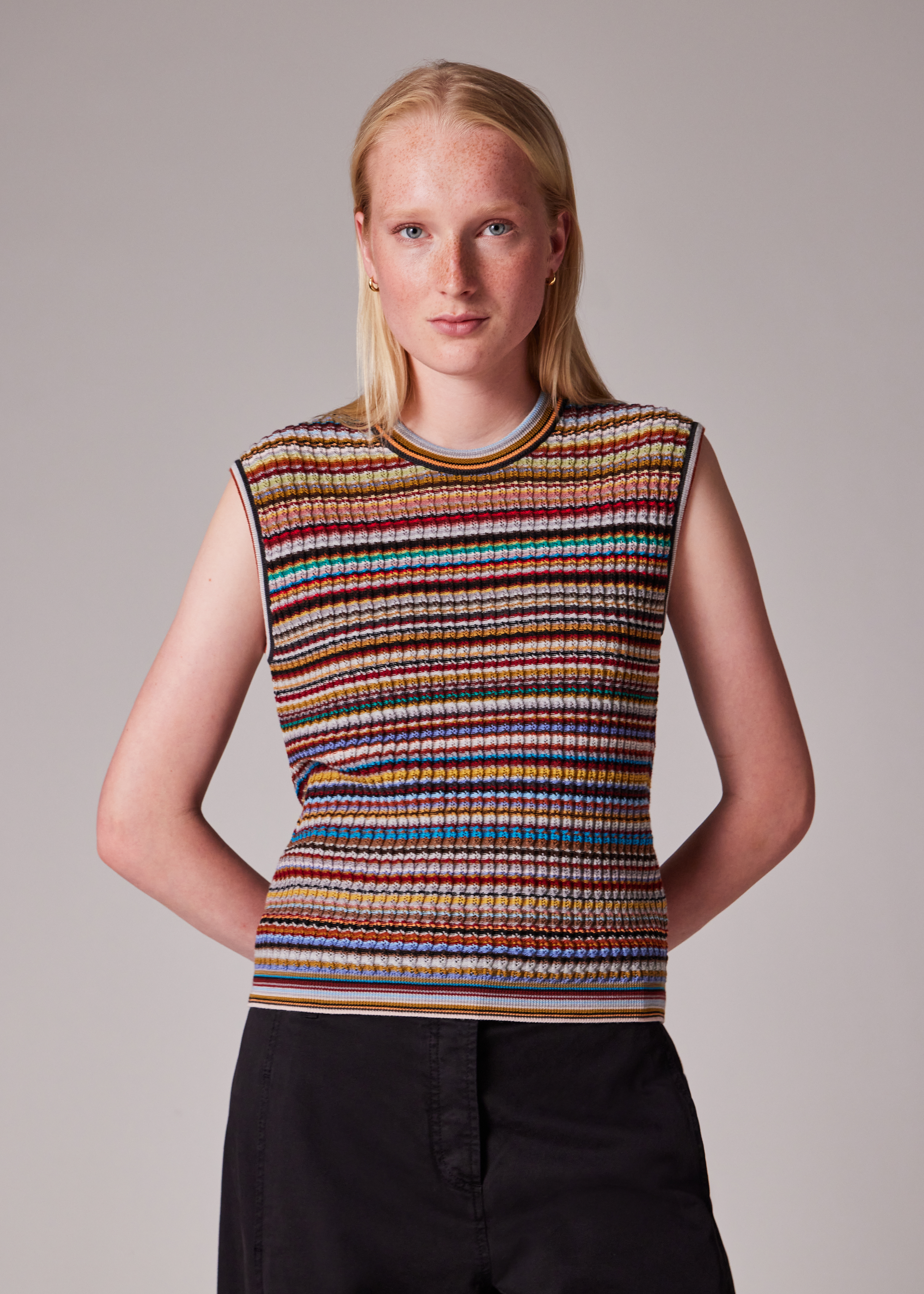 トップス 90s Paul Smith linen vest Paul Smith Signature Stripe Knitted Vest Top | Liberty