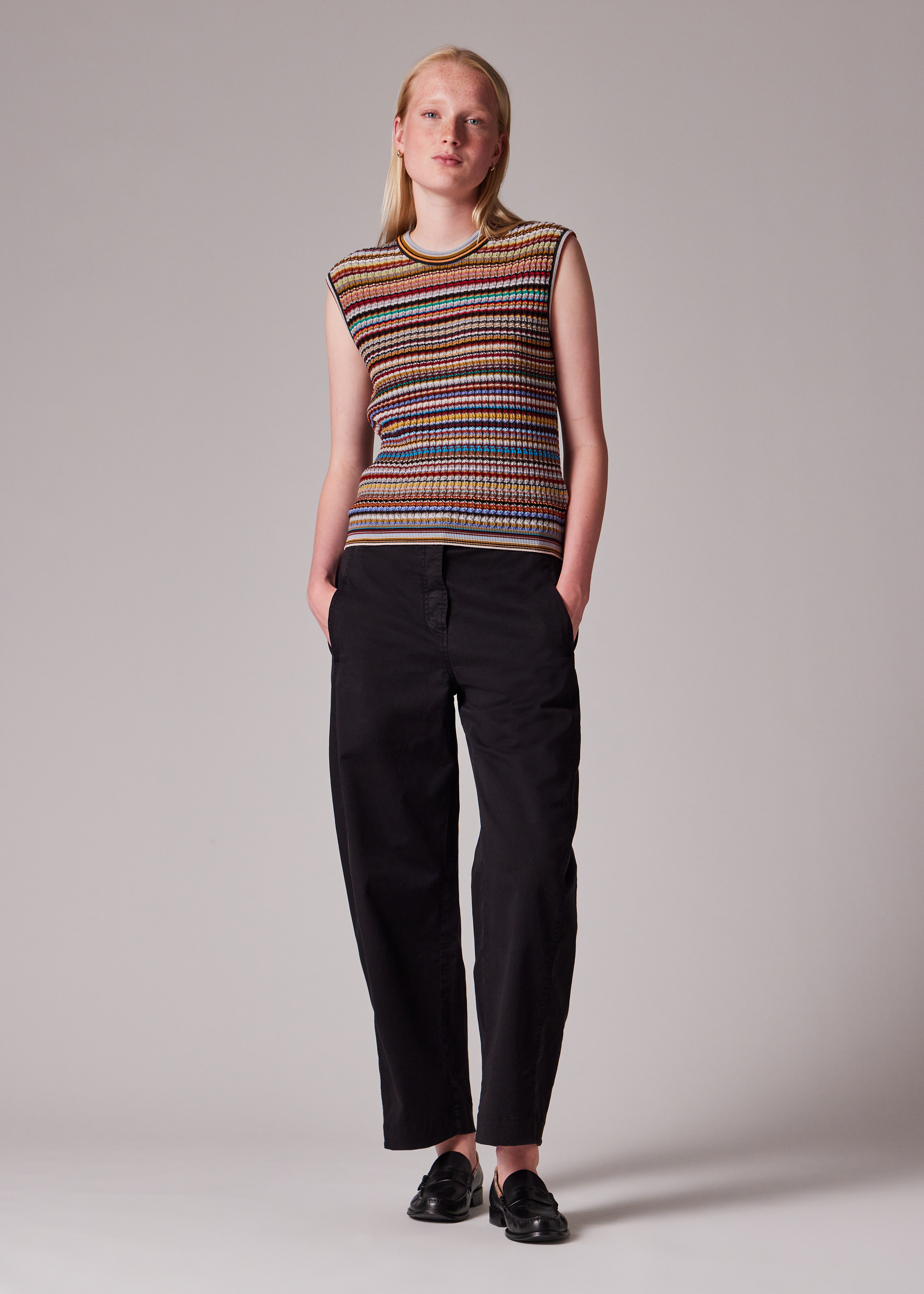 Women's 'Signature Stripe' Knitted Vest