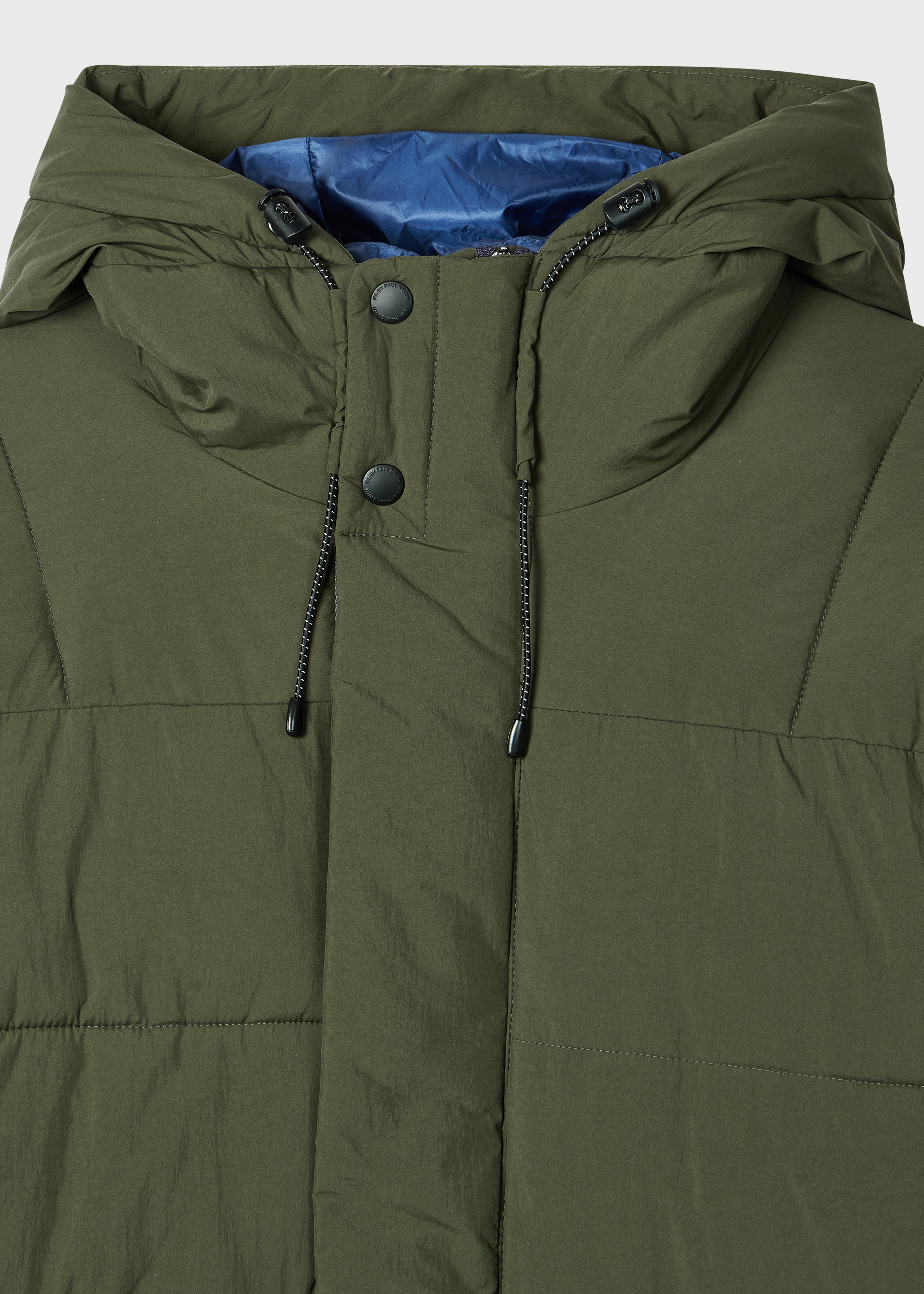 Green Recycled-Nylon Long Wadded Coat