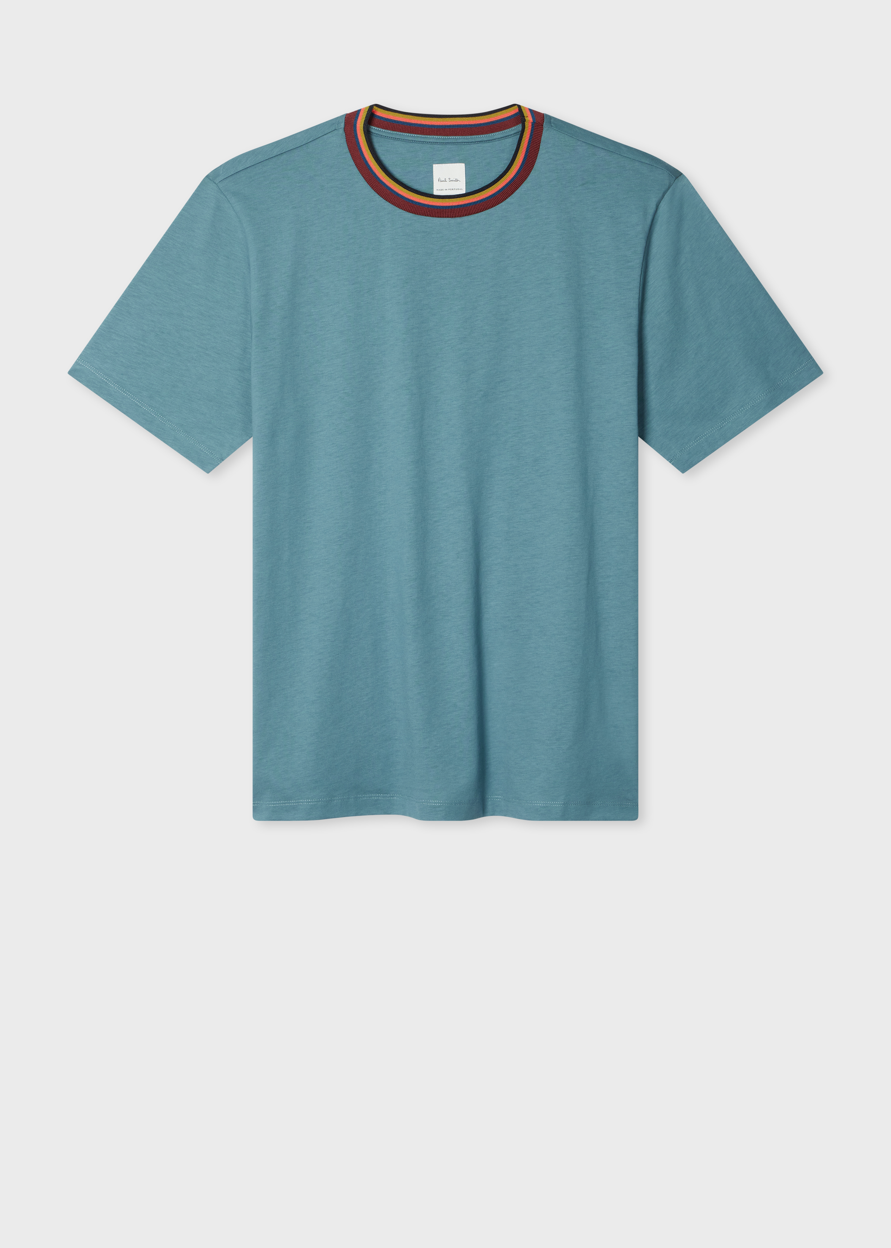 Men's 'Artist Stripe' Collar Cotton T-Shirt Men's 'Artist Stripe' Collar Cotton T-Shirt