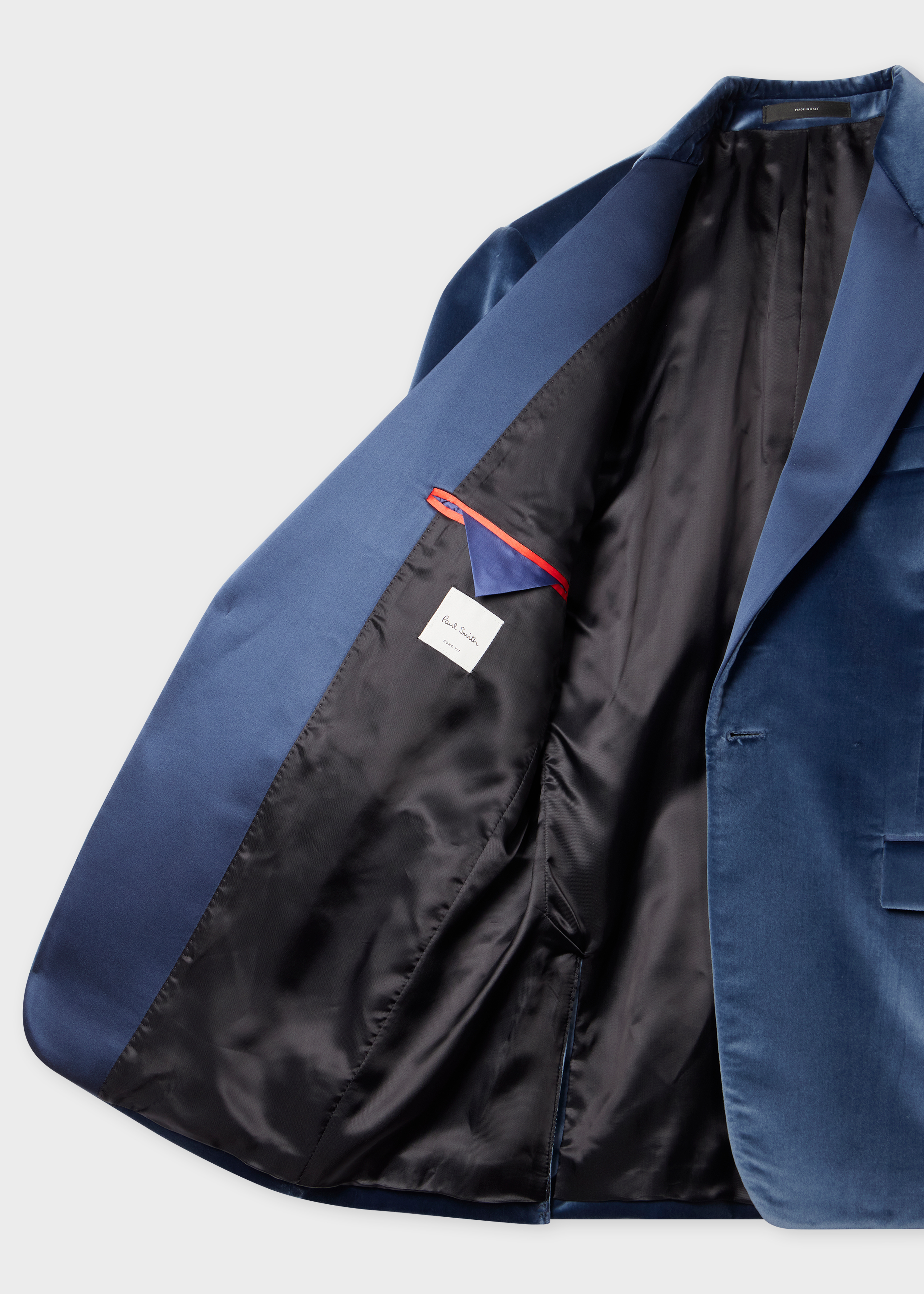 The Soho - Tailored-Fit Blue Velvet Suit