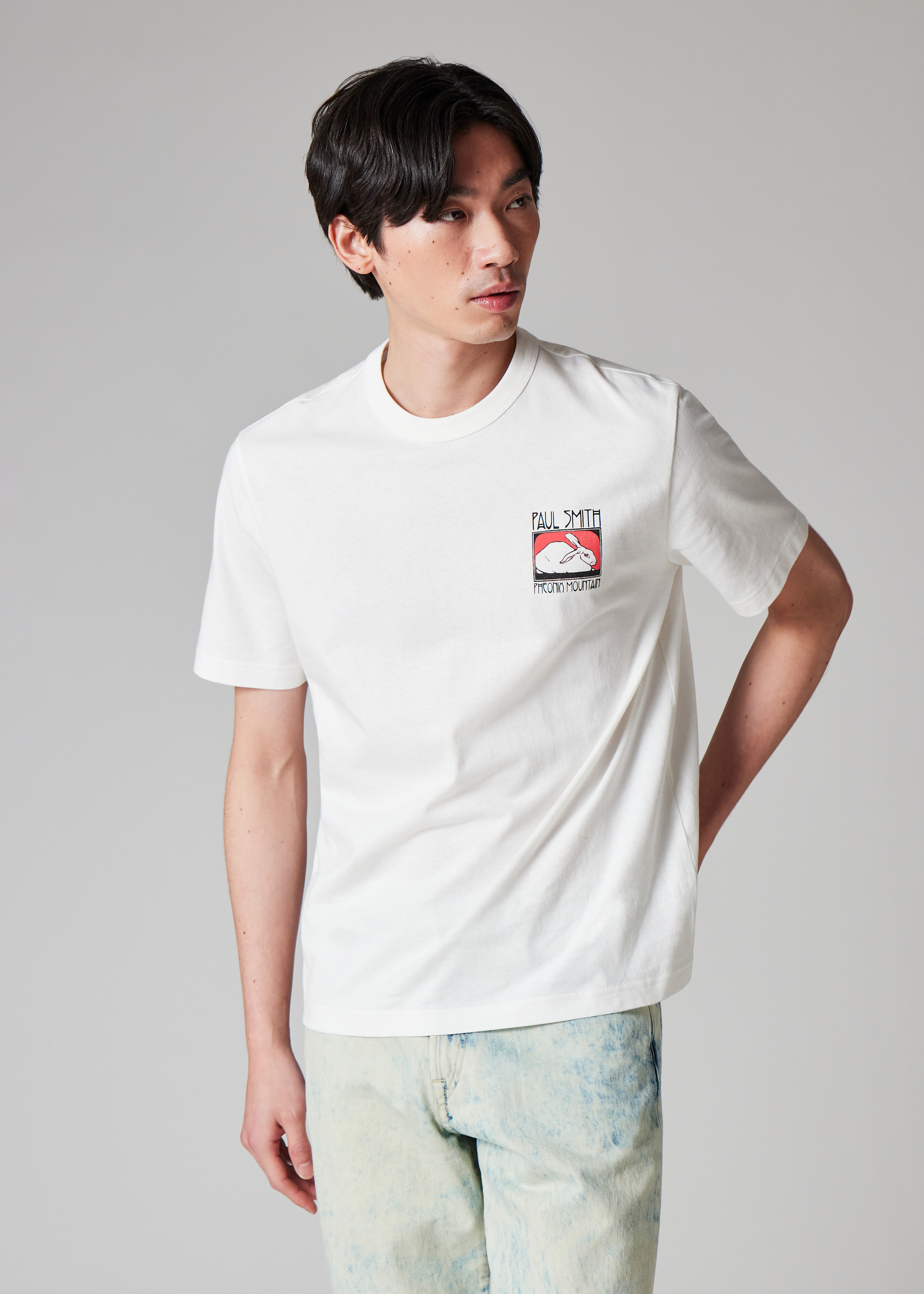 Ecru 'Phoenix Mountain' Print T-Shirt