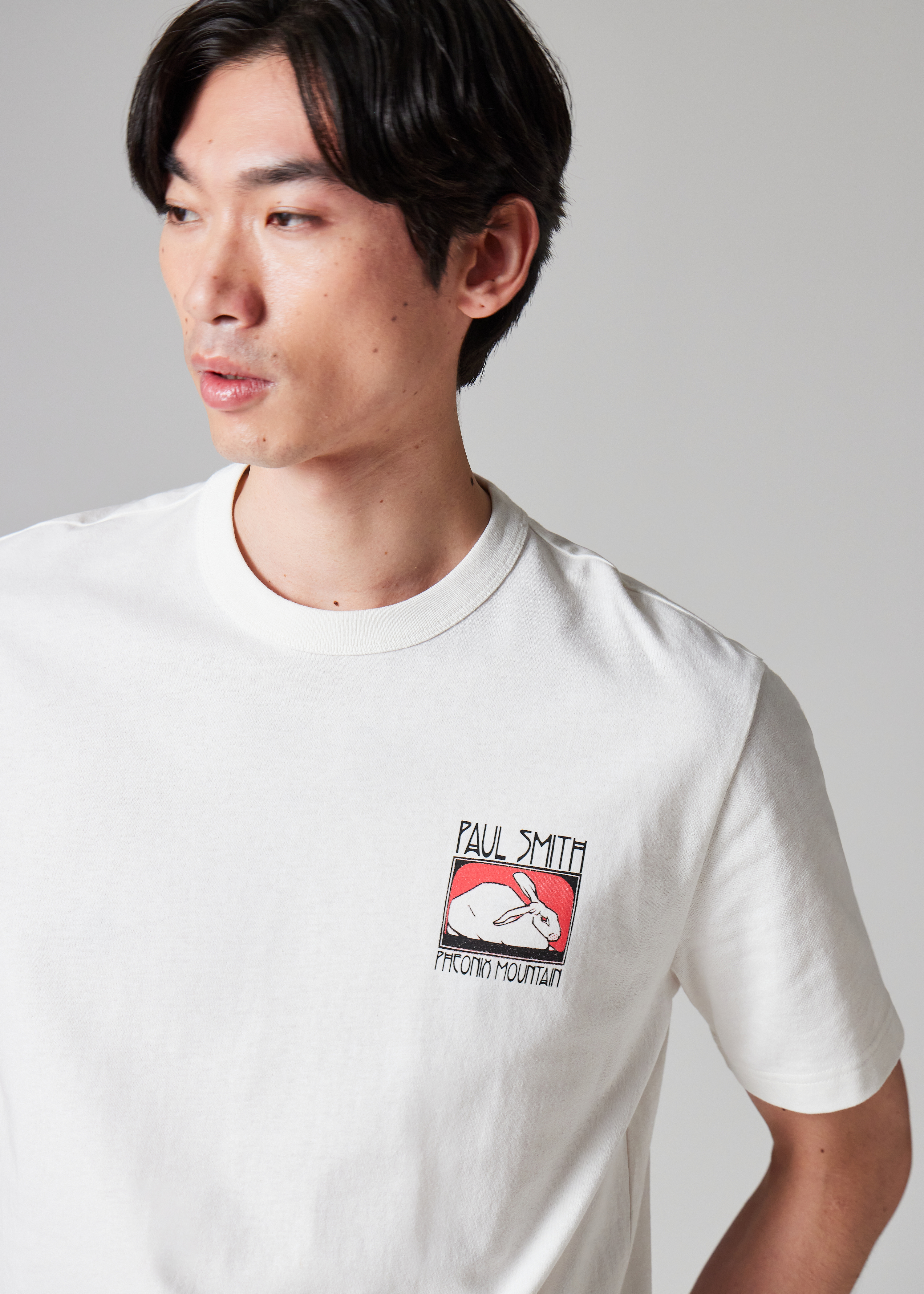 Ecru 'Phoenix Mountain' Print T-Shirt