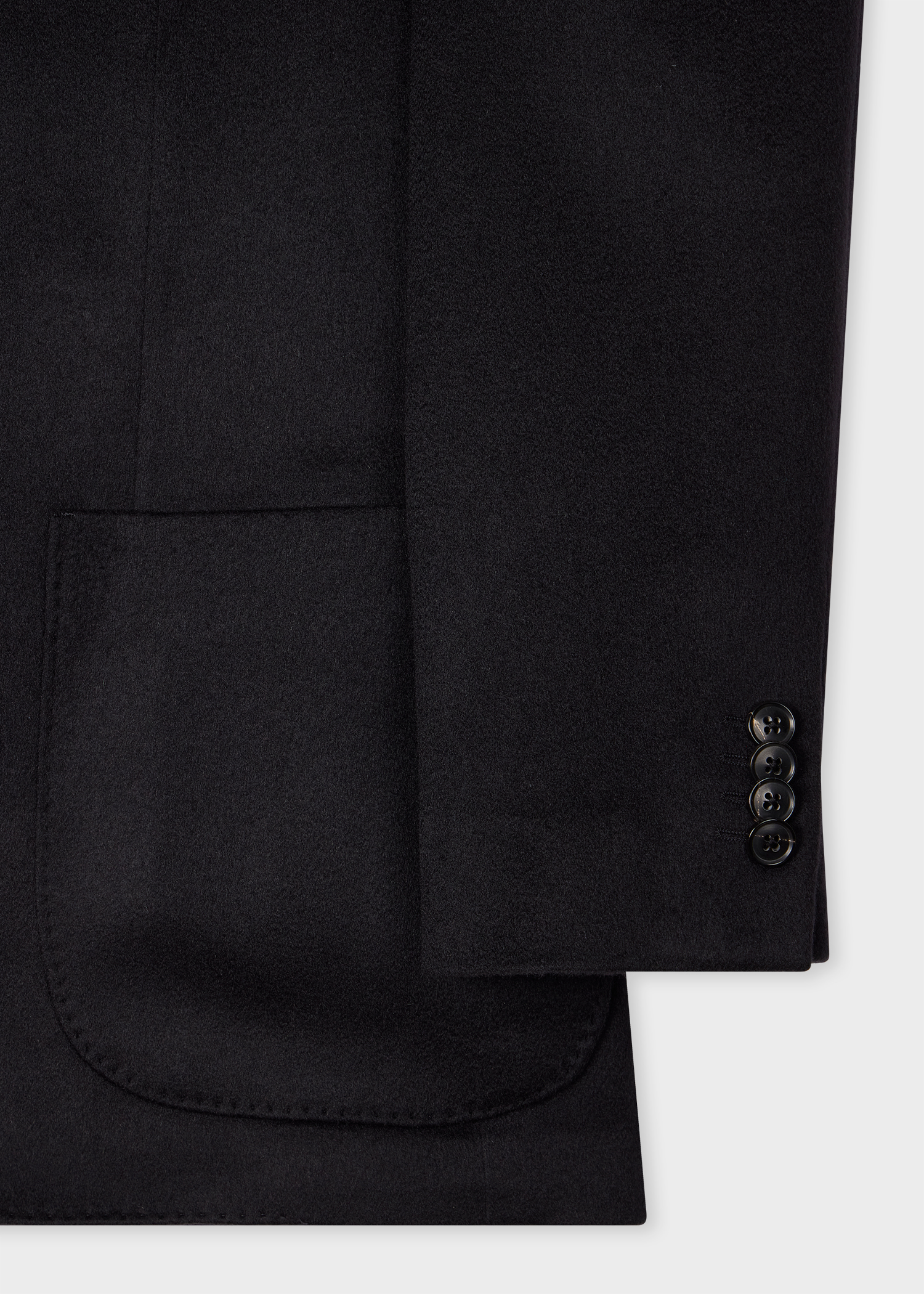 Navy Blue Cashmere Two-Button Blazer