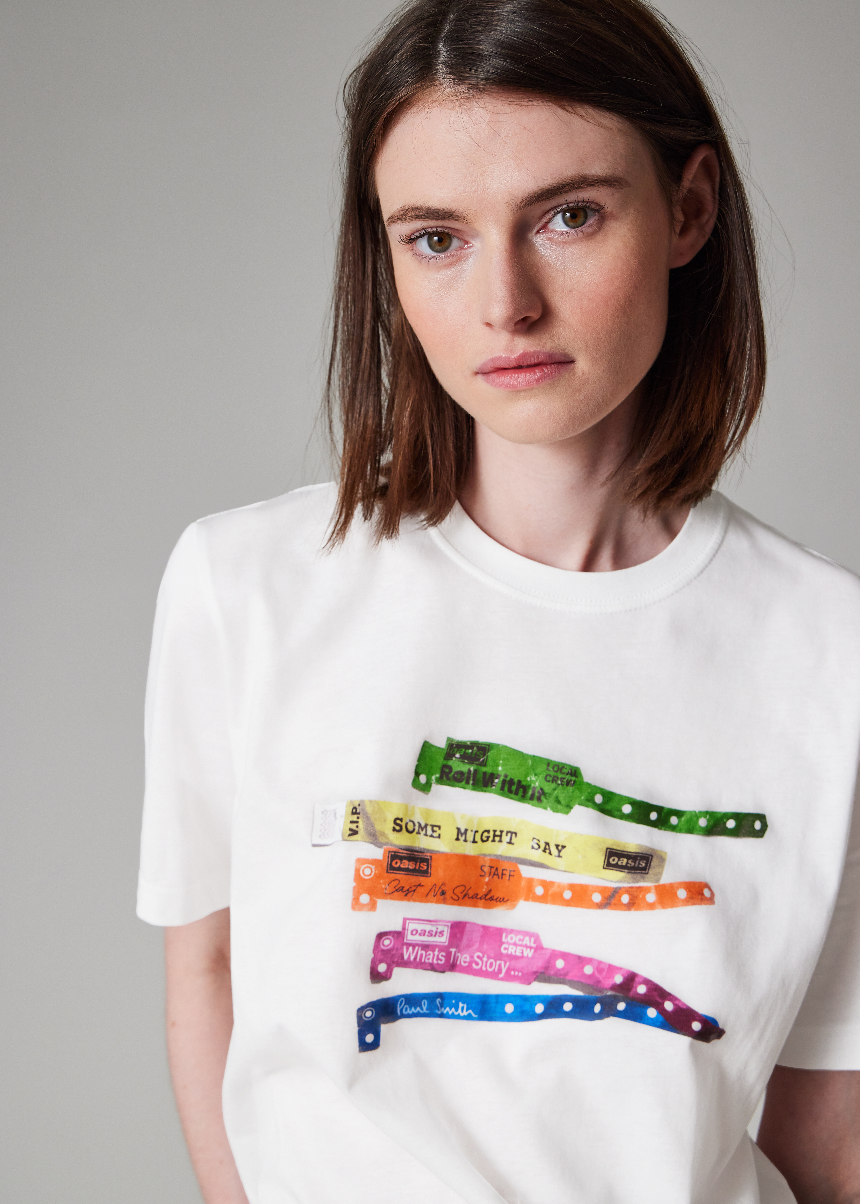 Paul Smith x Oasis - White Wristbands Print T-Shirt