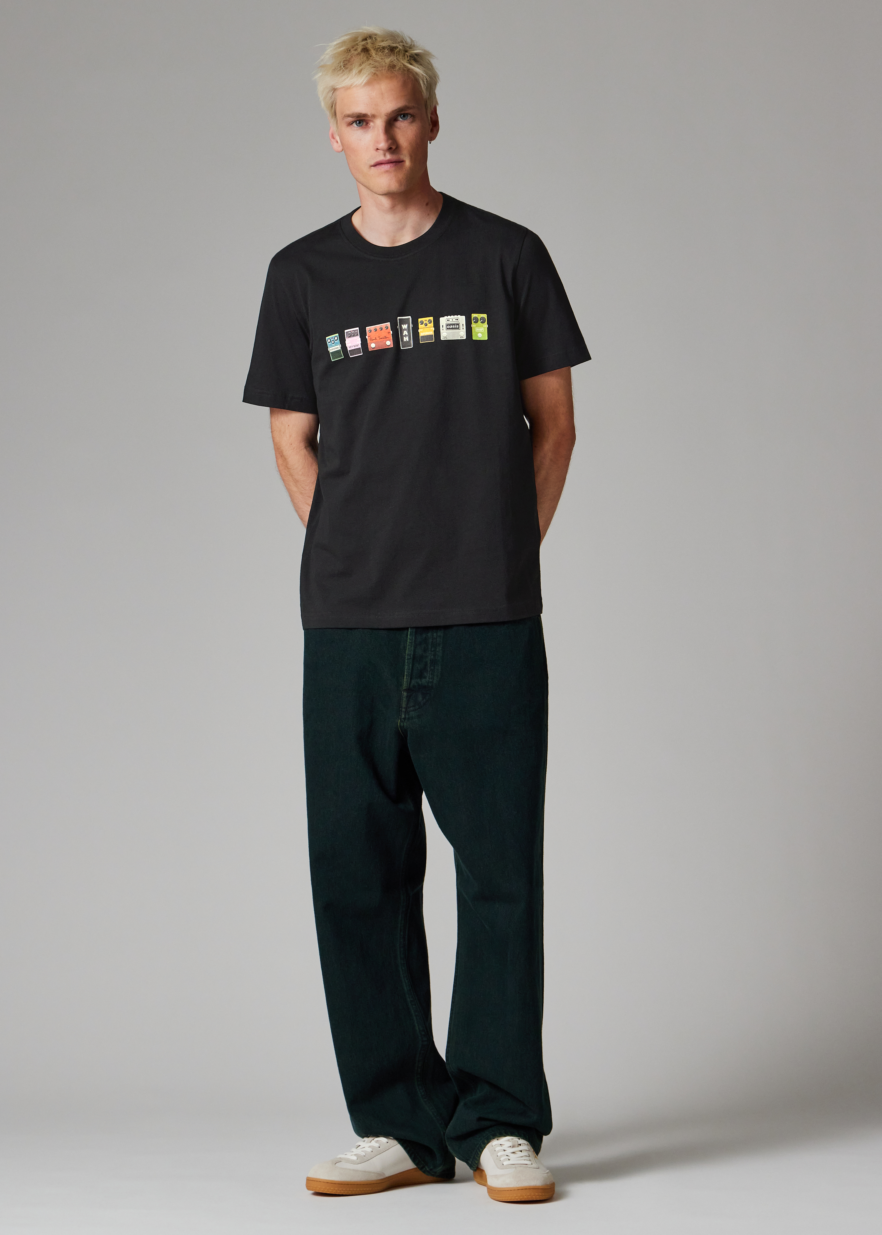 Paul Smith x Oasis - Black 'Signature Stripe' Logo T-Shirt