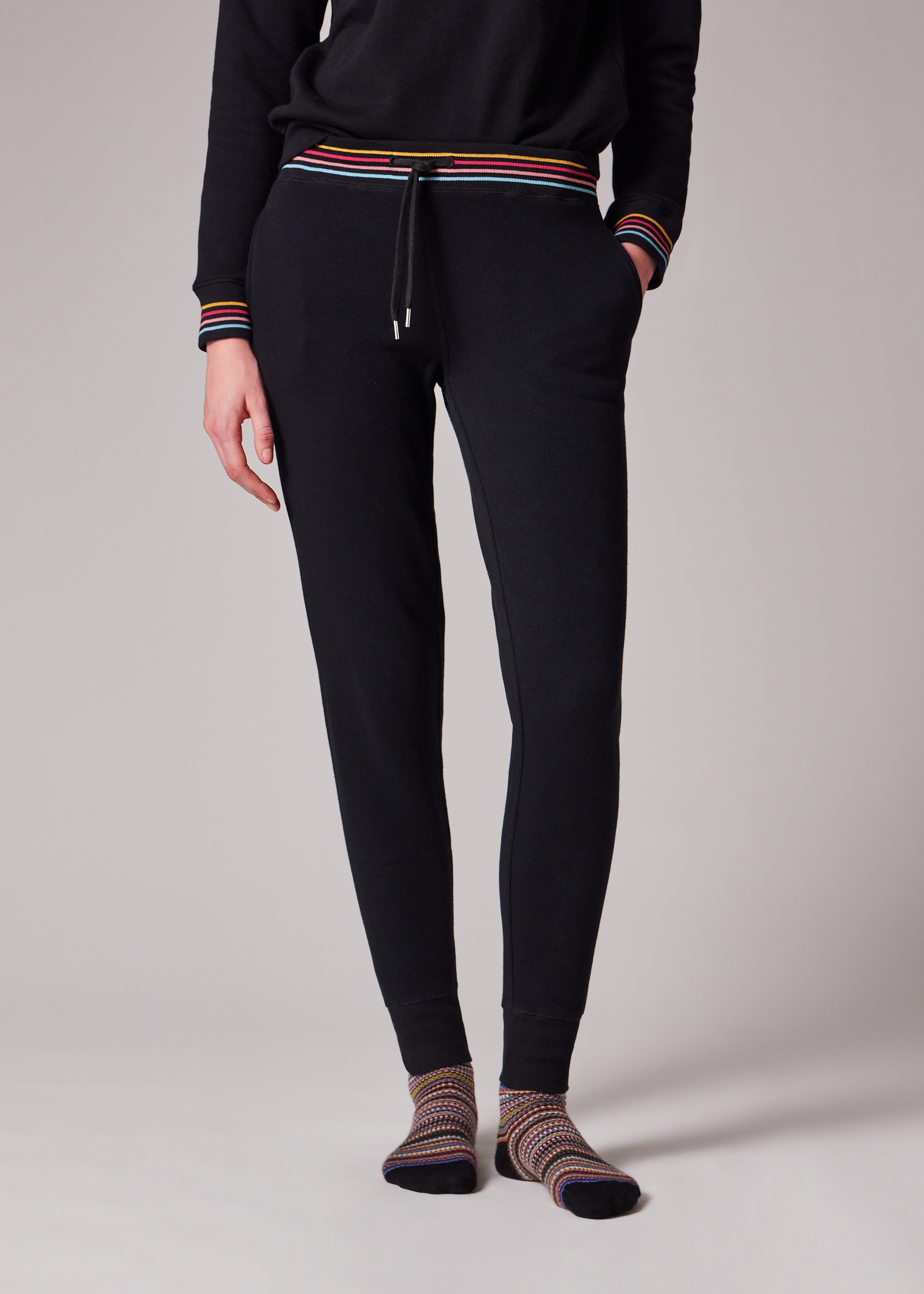 S ribbon smocking sweat pants black 新品 THEREDTHREAD / ザレッドスレッド】S ribbon smocking sweat pants