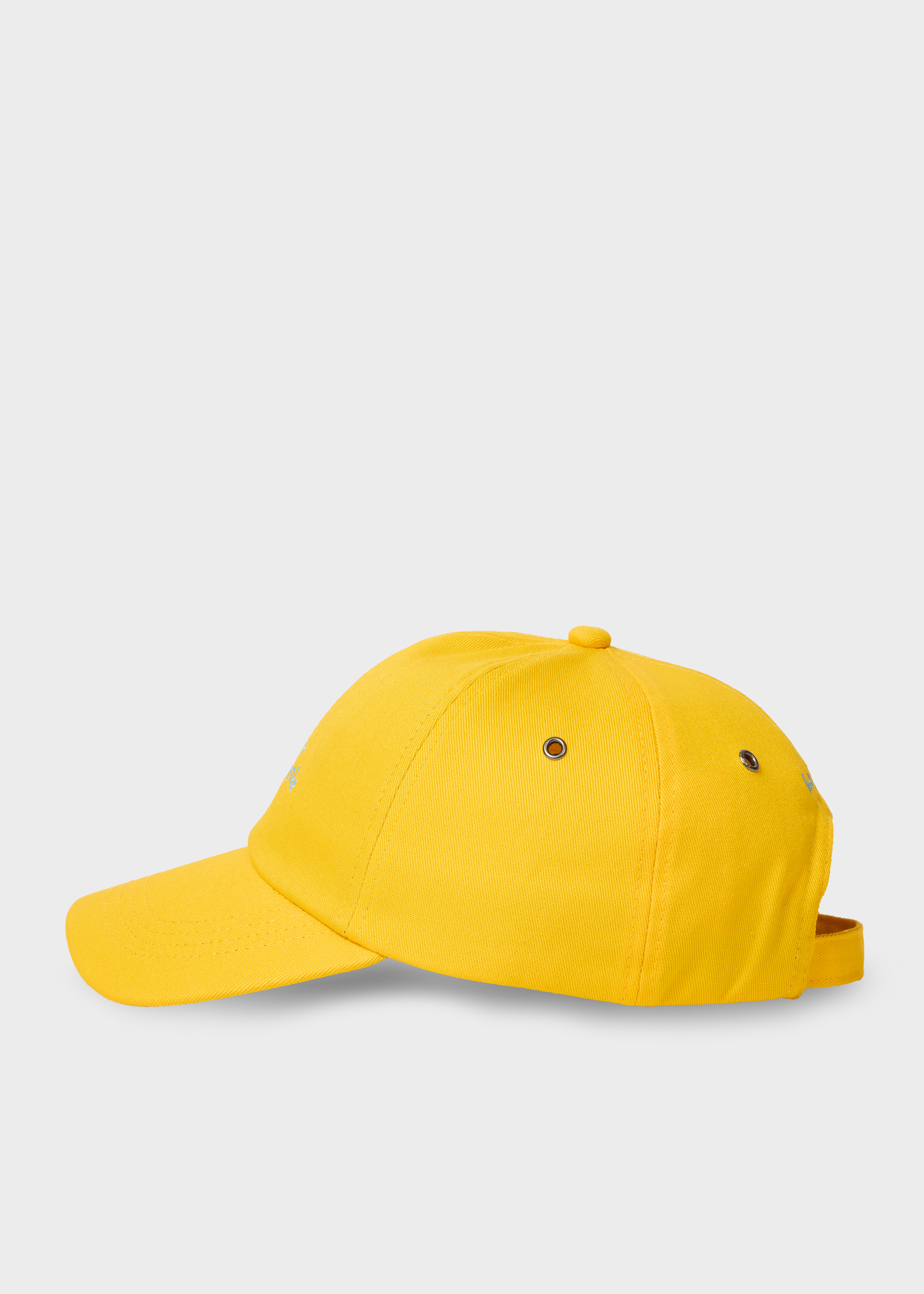 Yellow Cotton-Twill Quote Cap