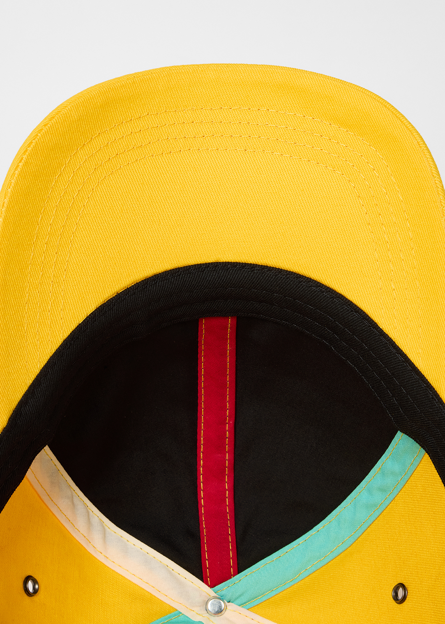 Yellow Cotton-Twill Quote Cap