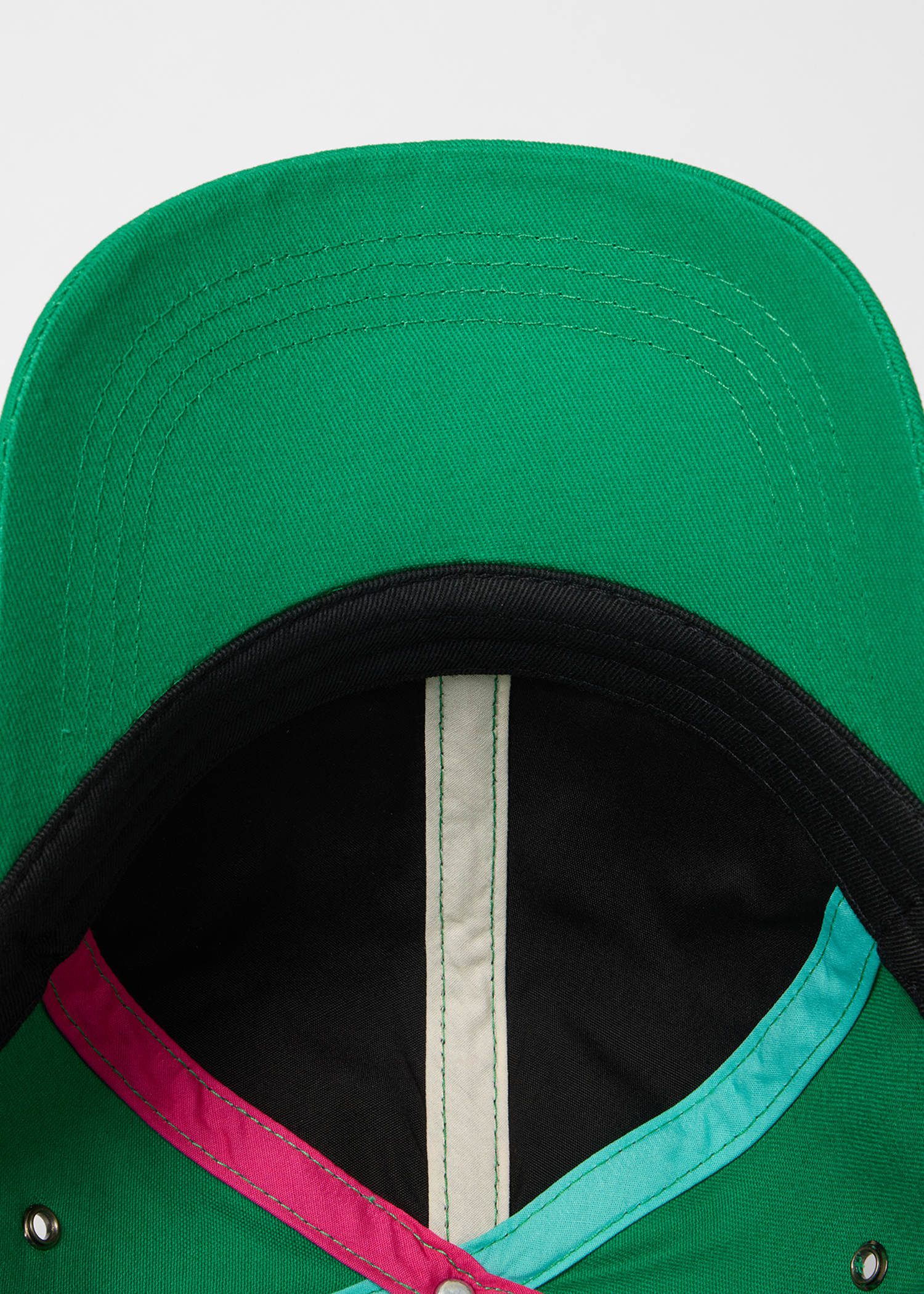 Green Cotton-Twill Quote Cap