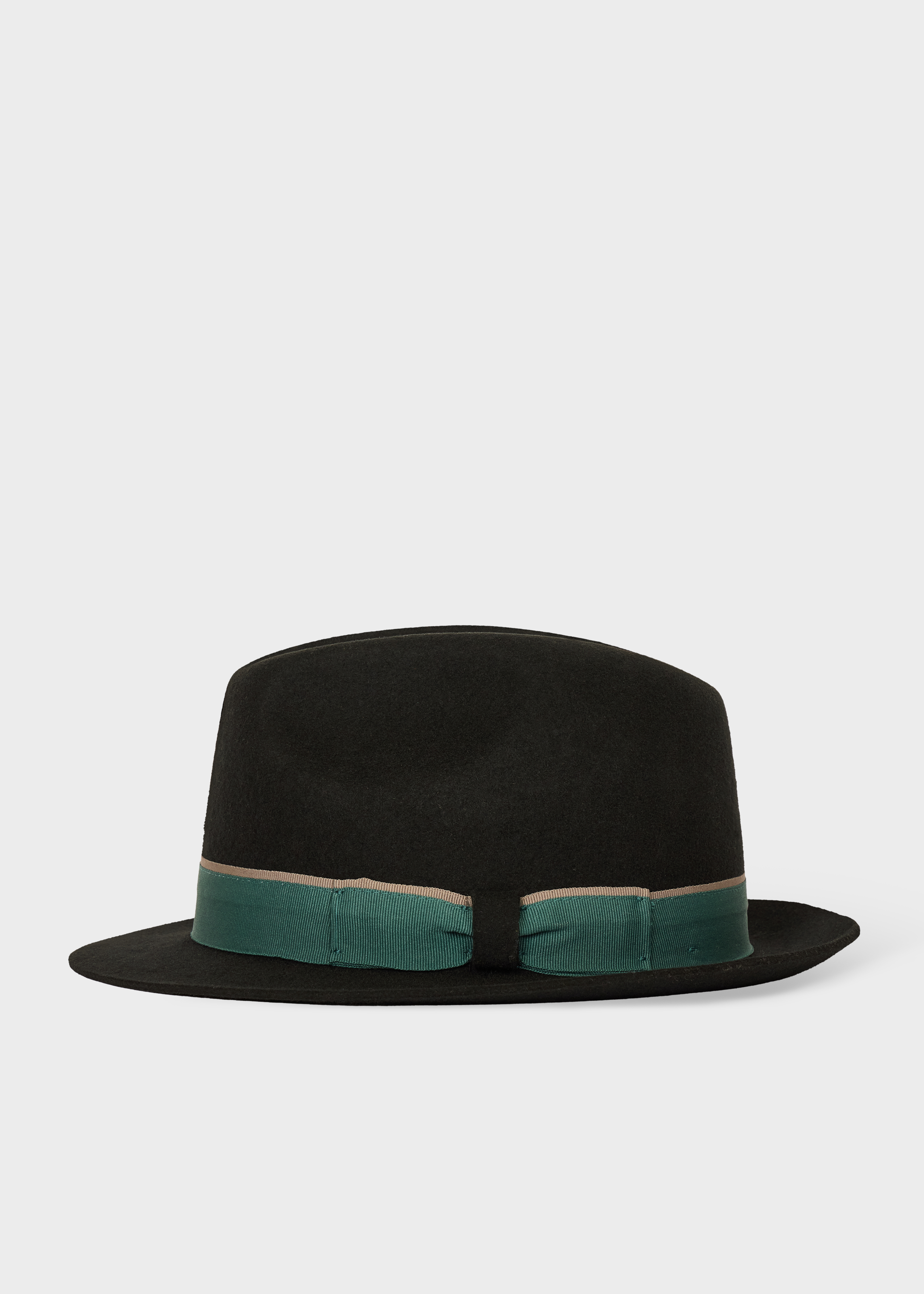 Black Wool Trilby Hat