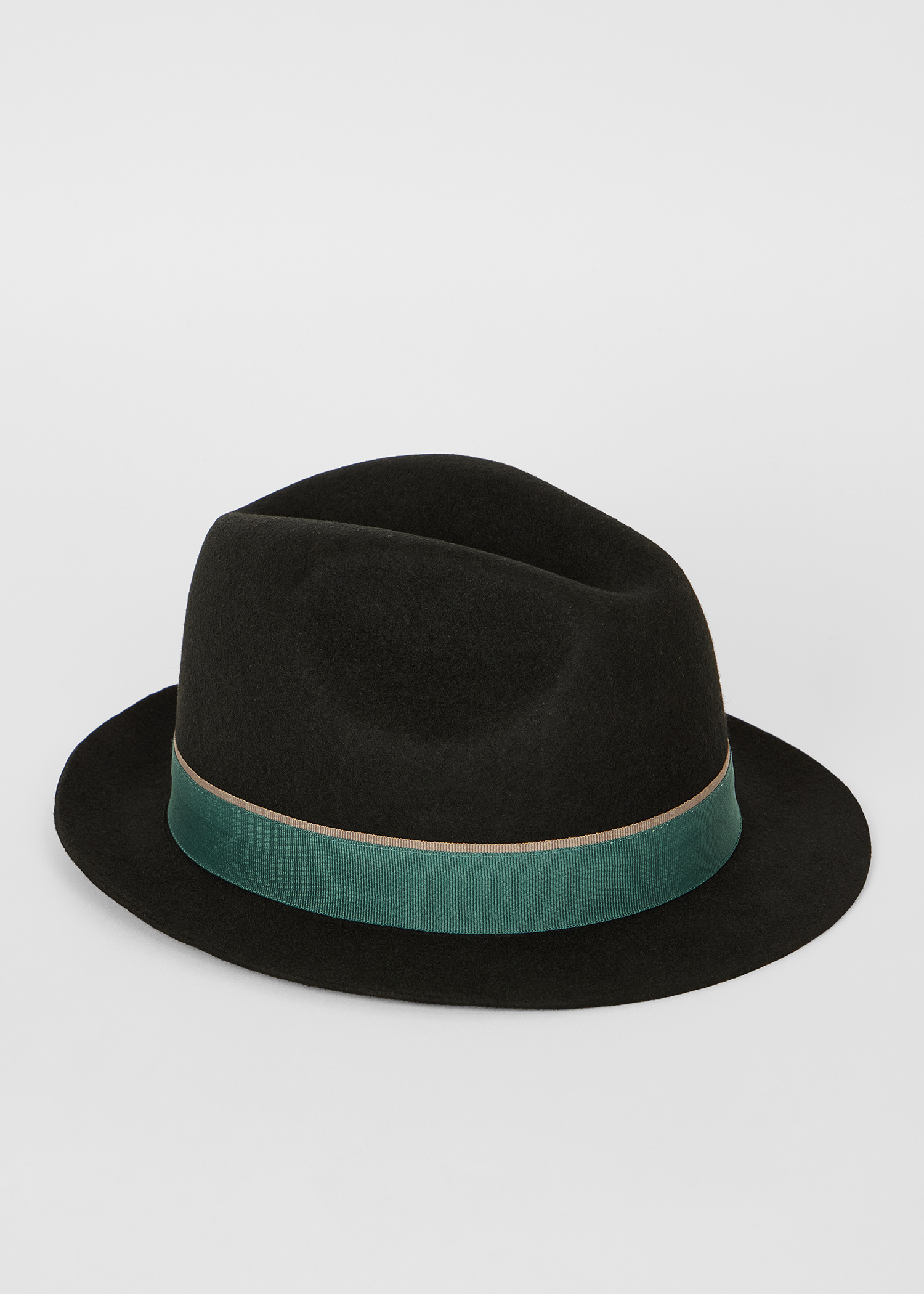 Black Wool Trilby Hat