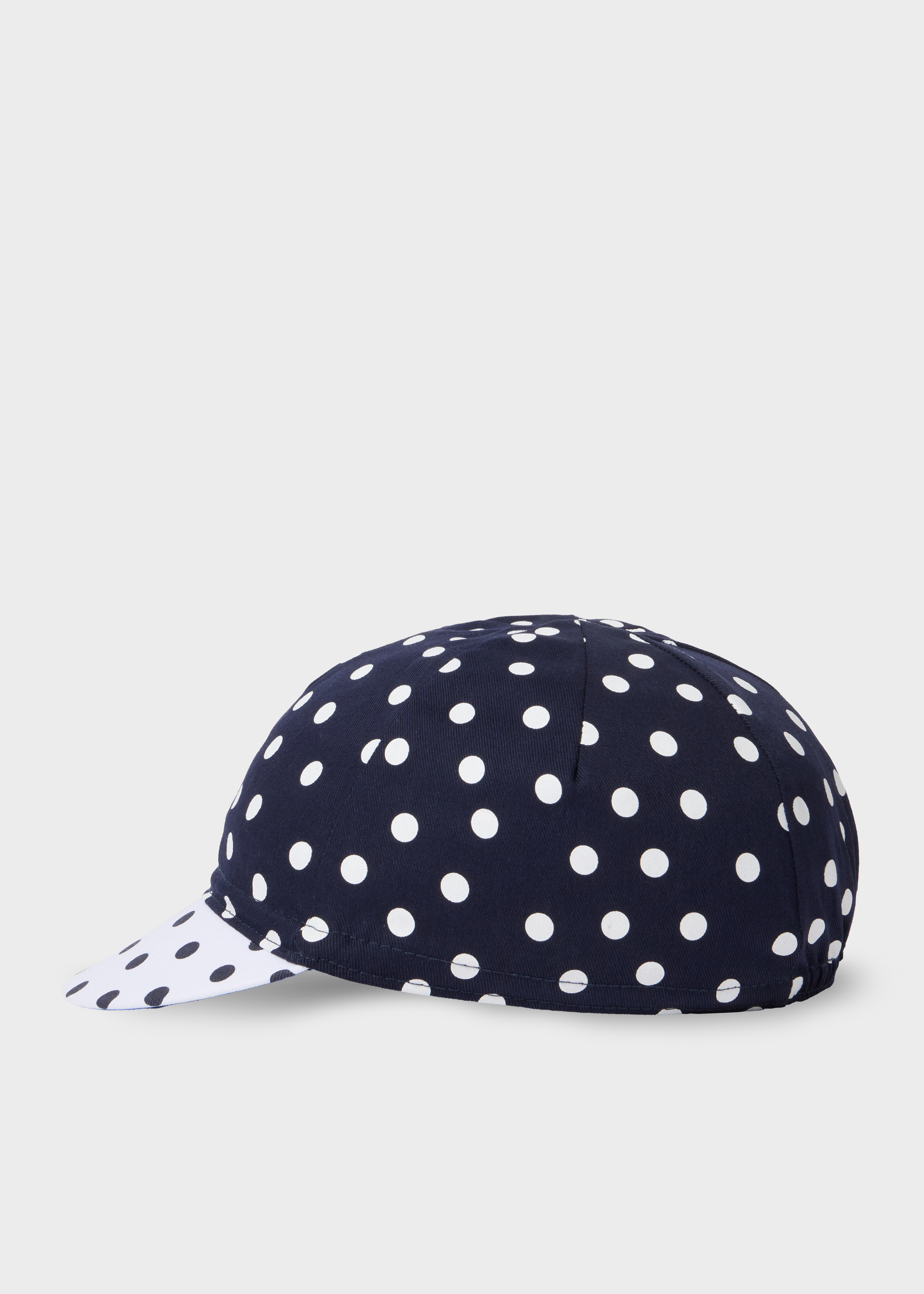 Navy Polka Dot Cycling Cap